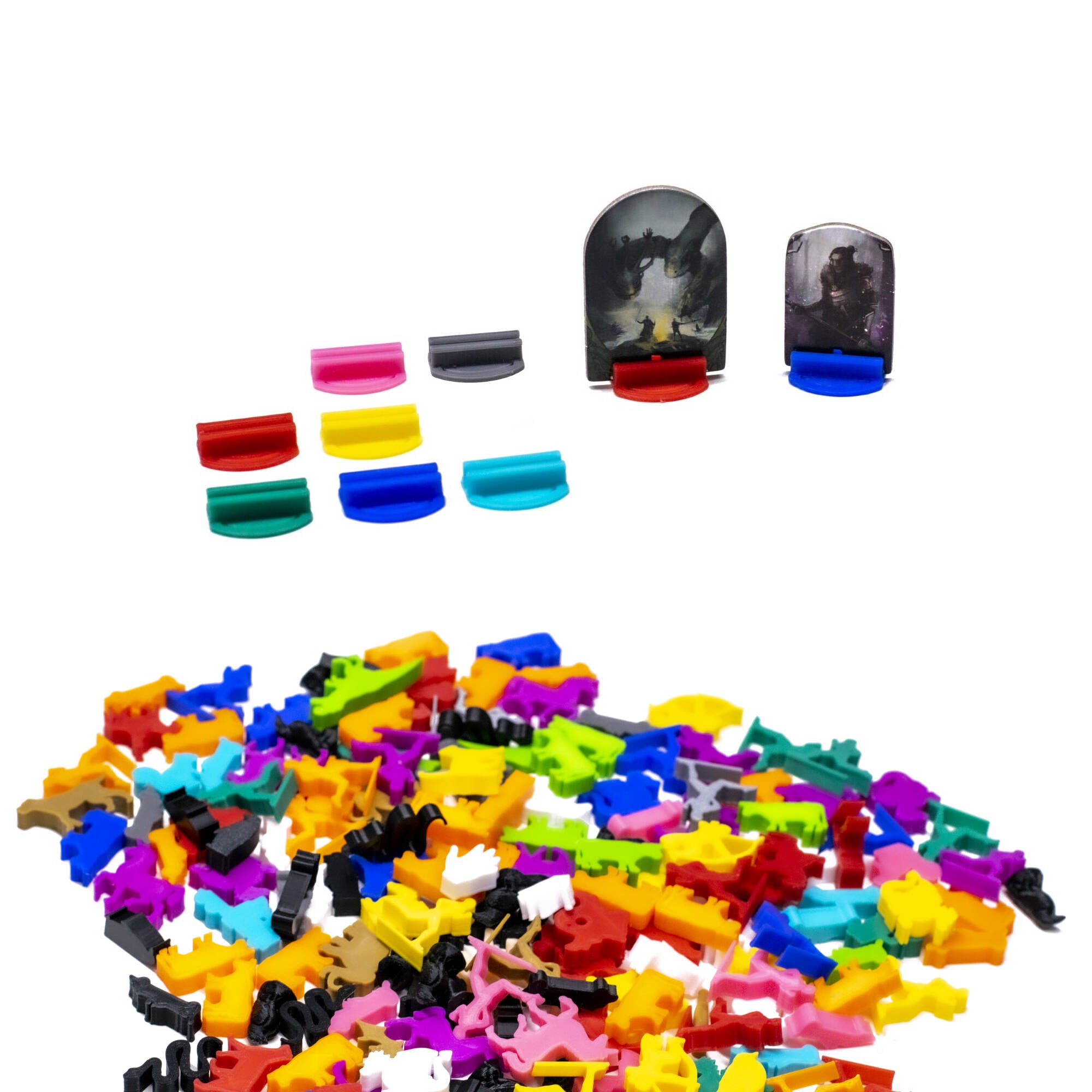 Flexible Plastic Stands for upgrading board games, tabletop and other DnD games