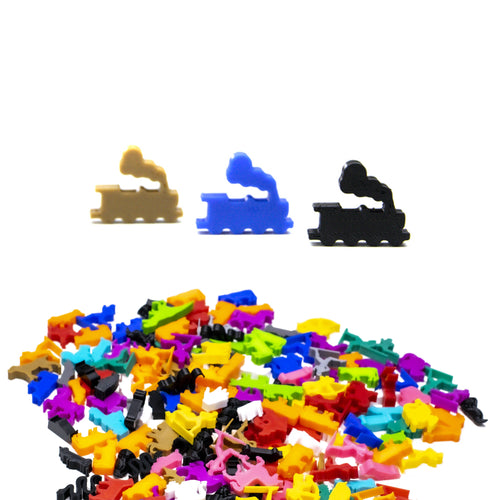 Train Meeple Tokens for upgrading board games, tabletop and other DnD games