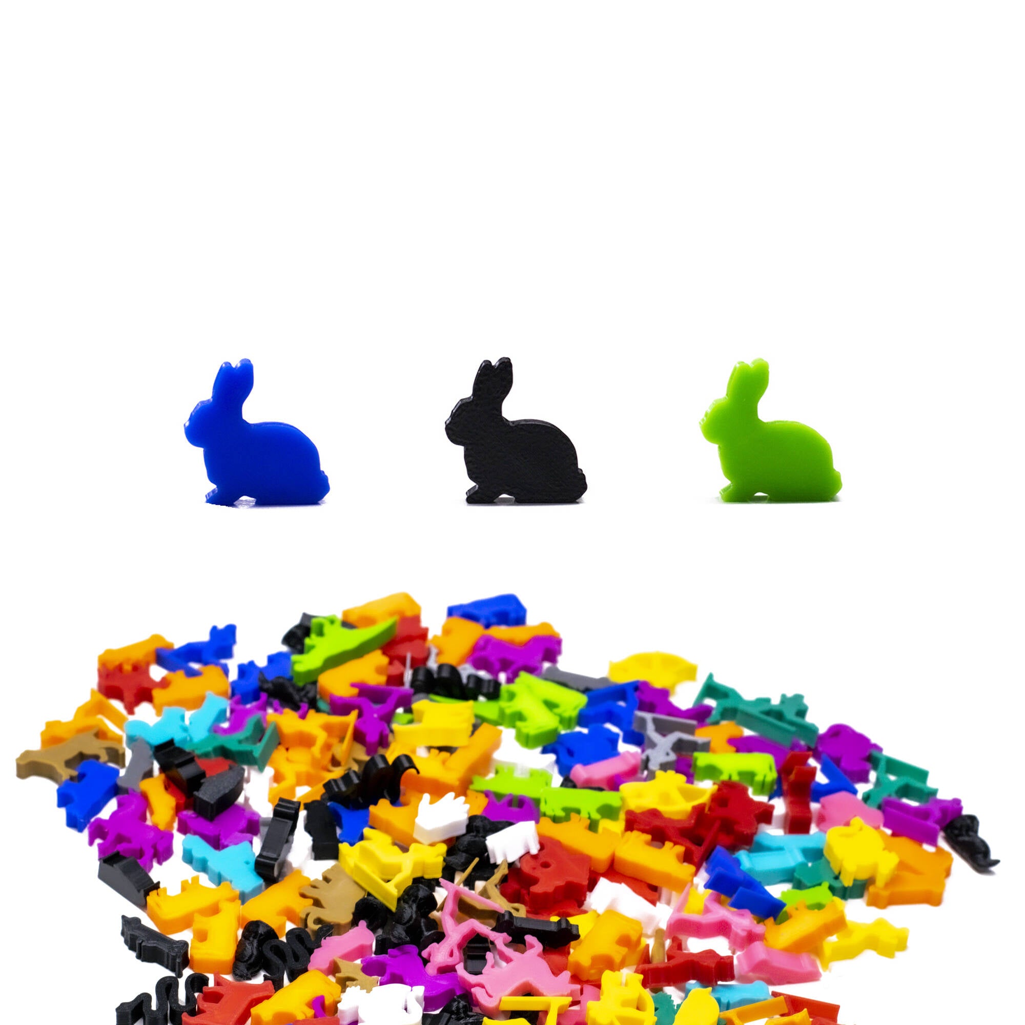 Rabbit Meeple Figures for upgrading board games, tabletop and other DnD games