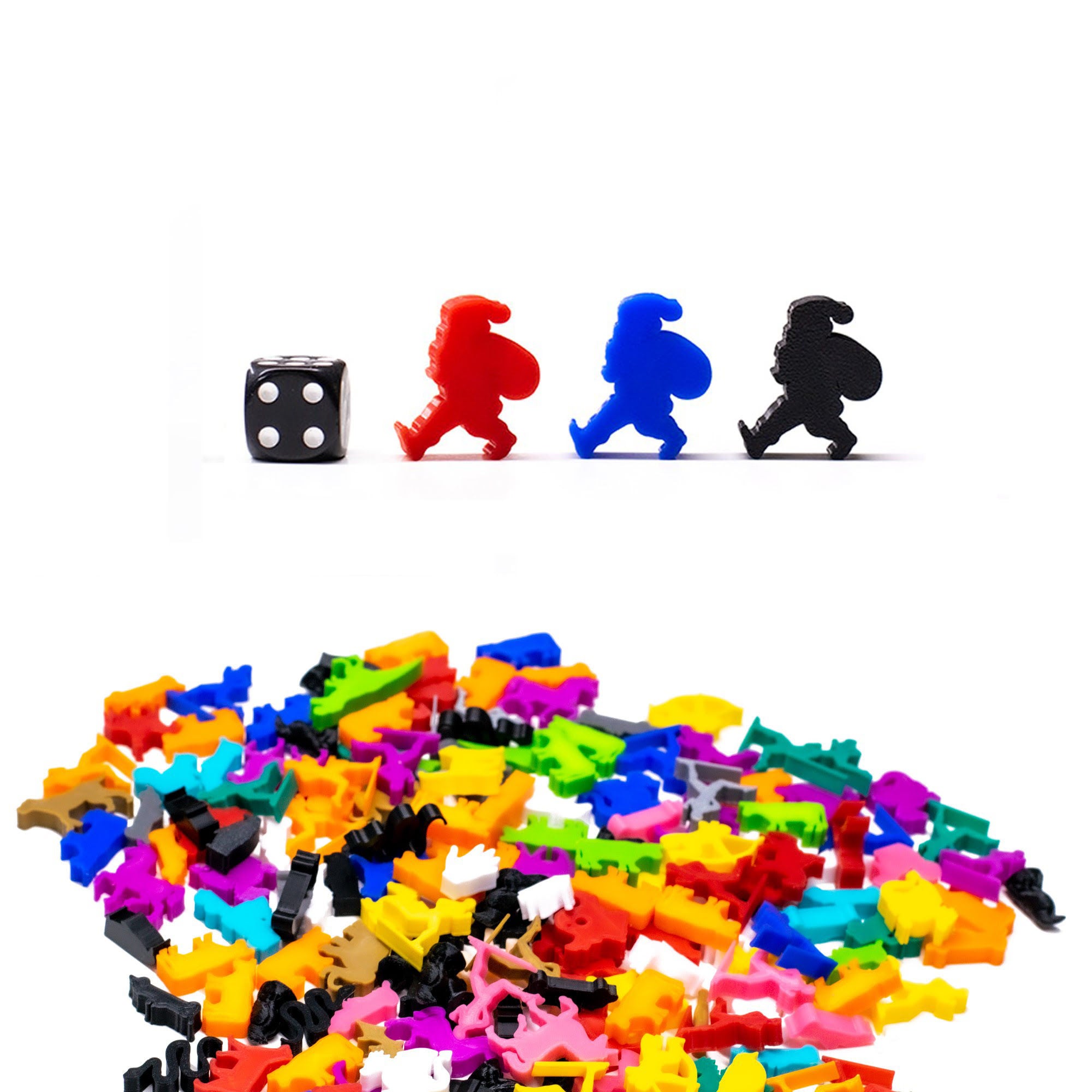 Santa Claus Meeple Figures for upgrading board games, tabletop and other DnD games