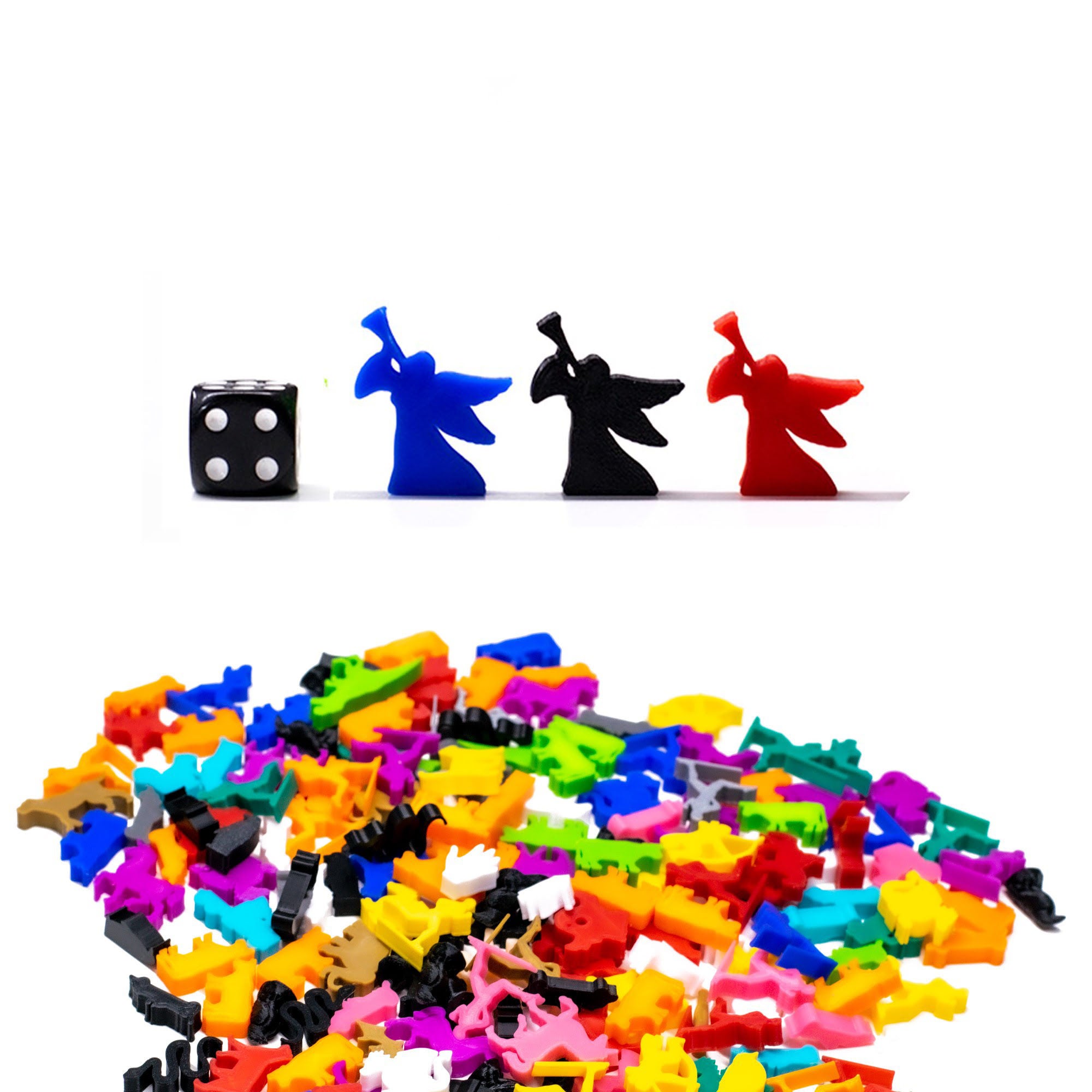 Angel Meeple Figures for upgrading board games, tabletop and other DnD games