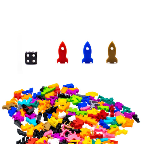 Rocket, Spacecraft Meeple  for upgrading board games, tabletop and other DnD games