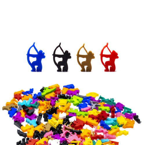 Hunter, Archer Meeple Figures for upgrading board games, tabletop and other DnD games