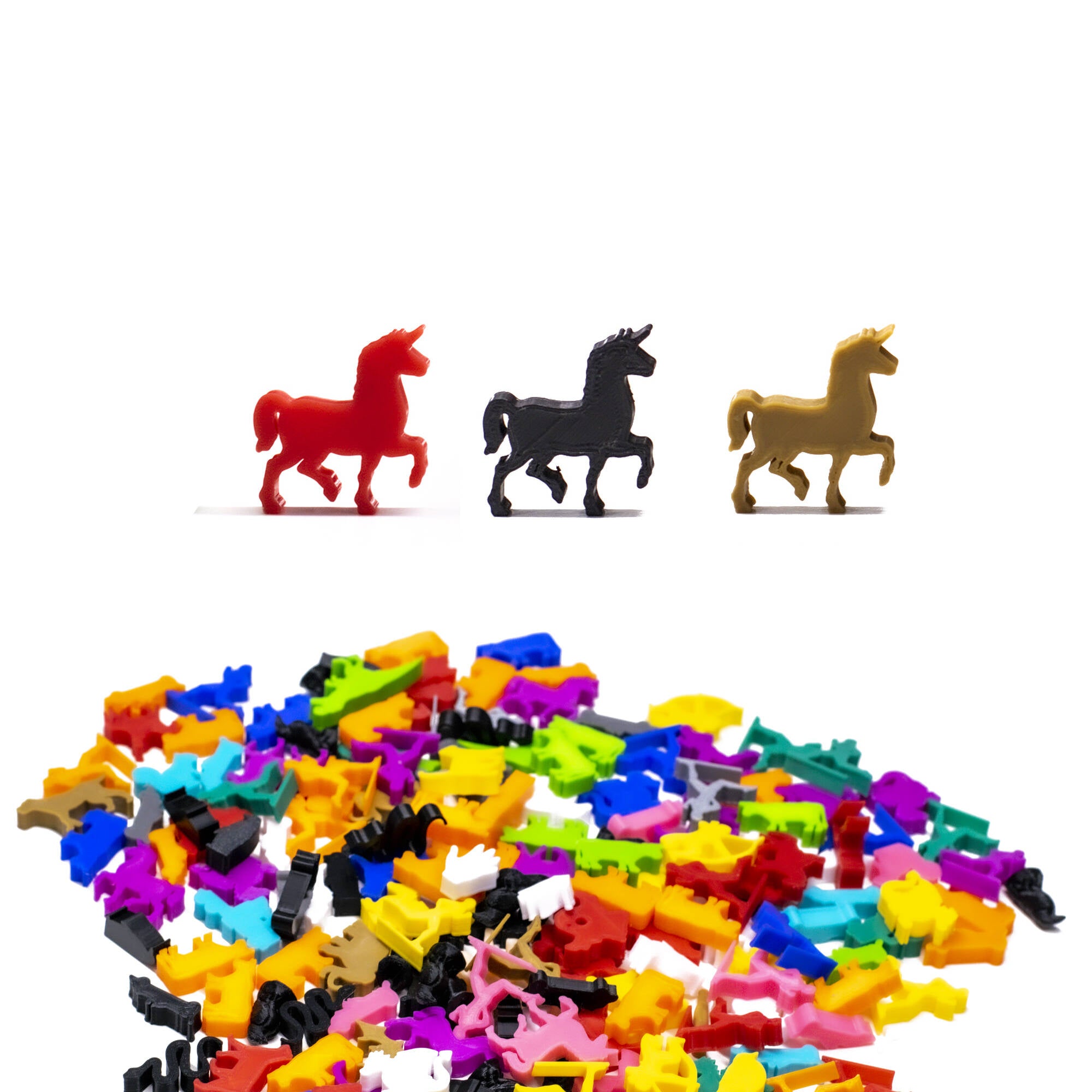 Unicorn Meeple Tokens for upgrading board games, tabletop and other DnD games