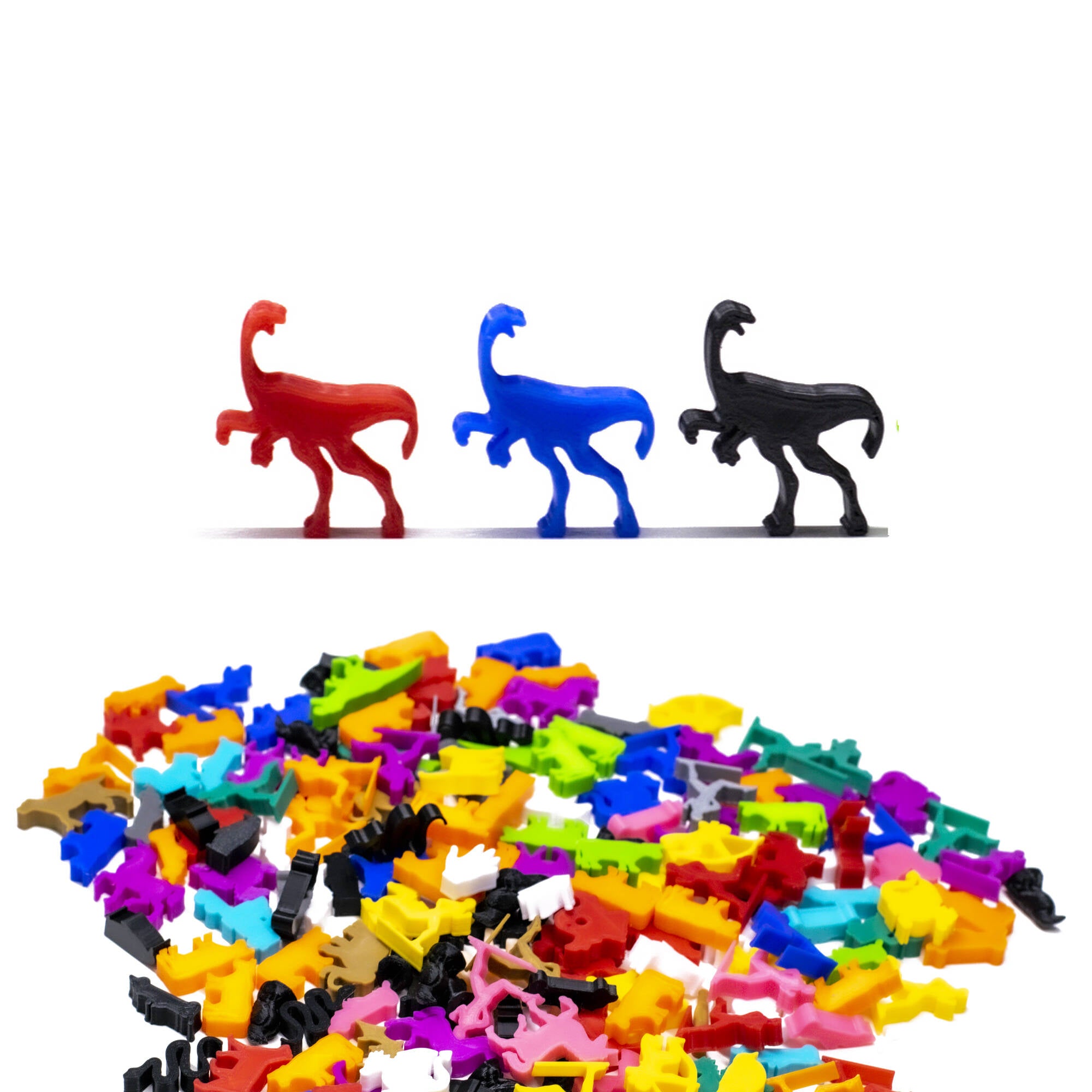 Gallimimus Dinosaur Meeple Figures for upgrading board games, tabletop and other DnD games