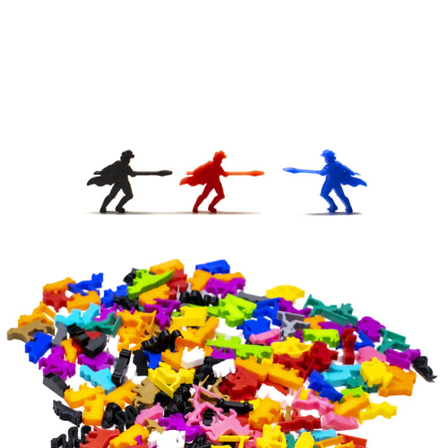 Hoplite with Cape and Spear Meeple  for upgrading board games, tabletop and other DnD games