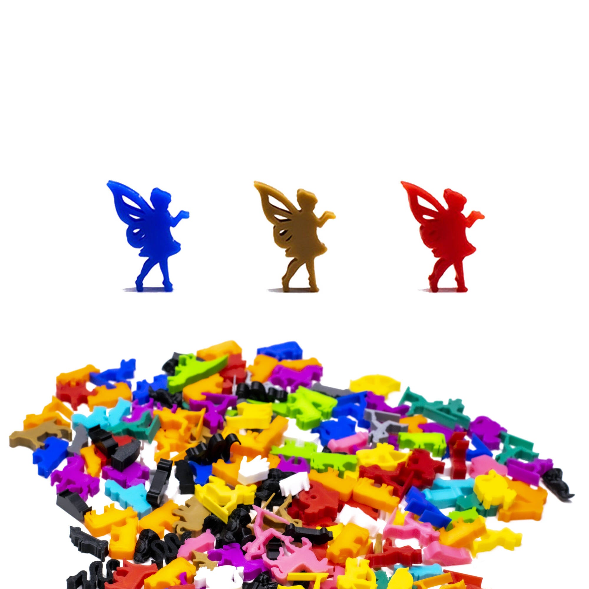 Faerie Meeple Figures for upgrading board games, tabletop and other DnD games