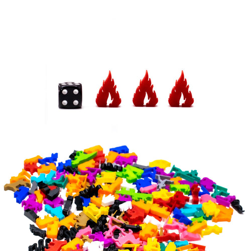 Fire Meeple Token for upgrading board games, tabletop and other DnD games