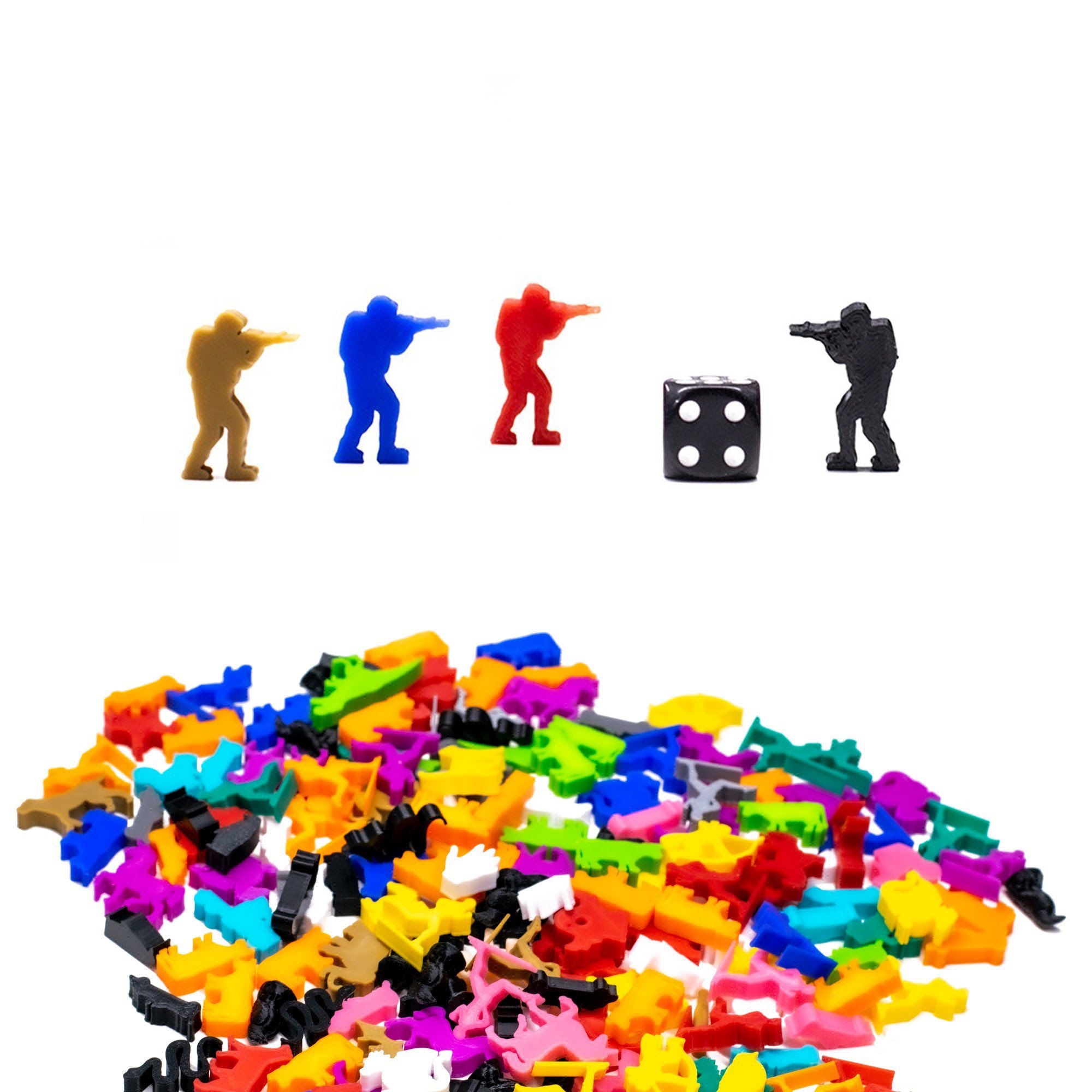 Soldier Takes Aim Meeple Figures for upgrading board games, tabletop and other DnD games