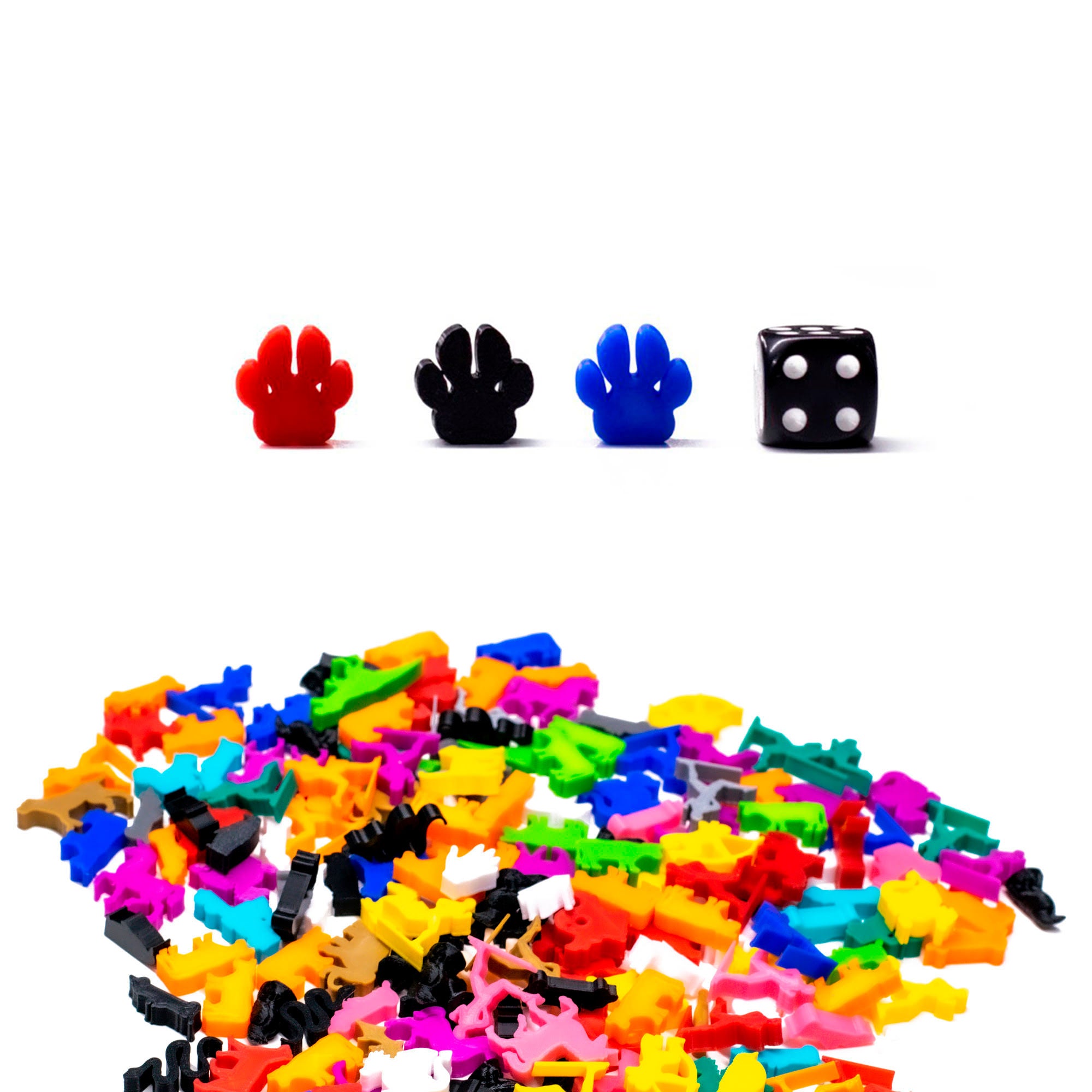 Paw Meeple Tokens for upgrading board games, tabletop and other DnD games