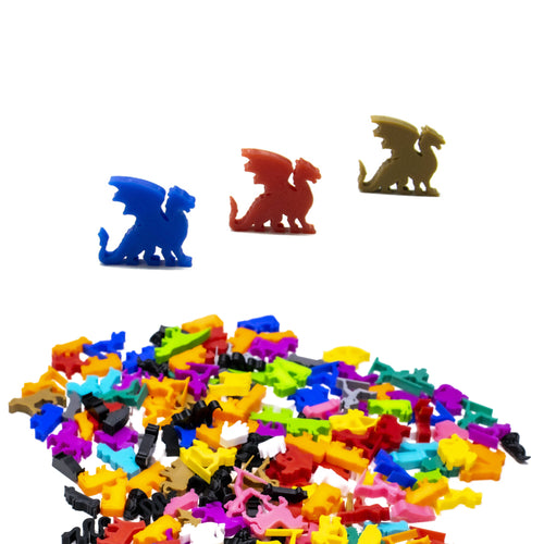 Fire Dragon Meeple Figures for upgrading board games, tabletop and other DnD games