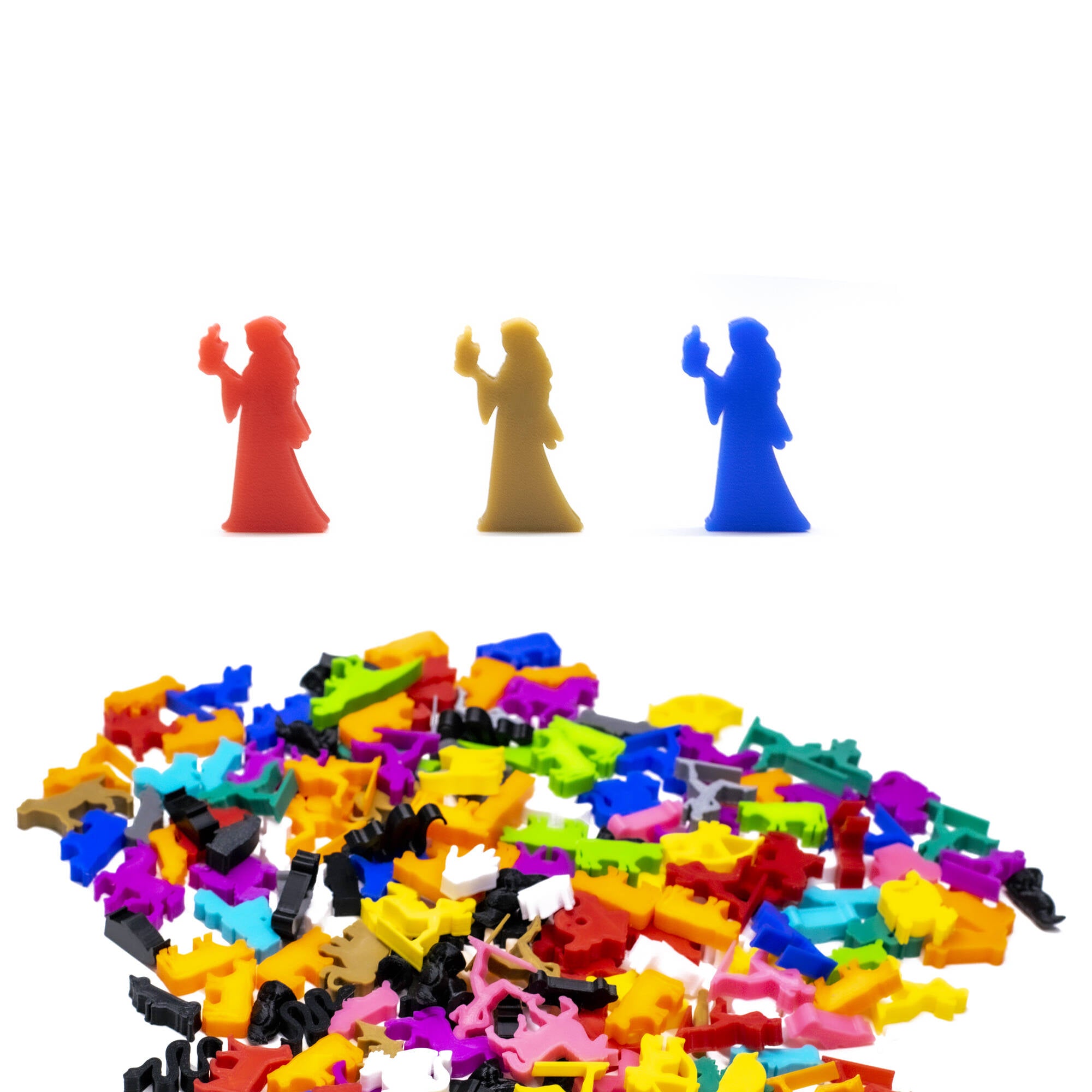 Sorceress Meeple Figures for upgrading board games, tabletop and other DnD games