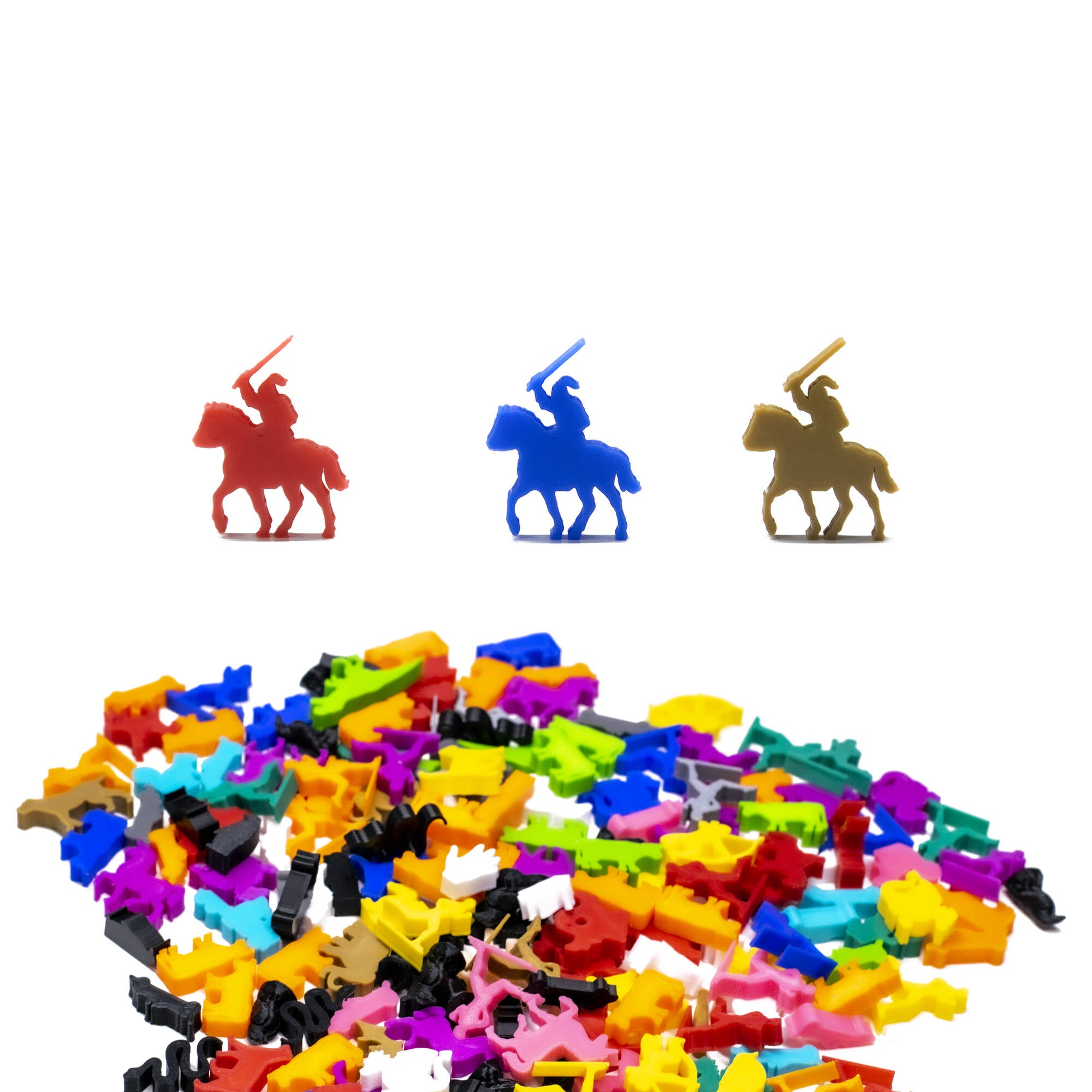 Knight with Horse Meeple Figures for upgrading board games, tabletop and other DnD games