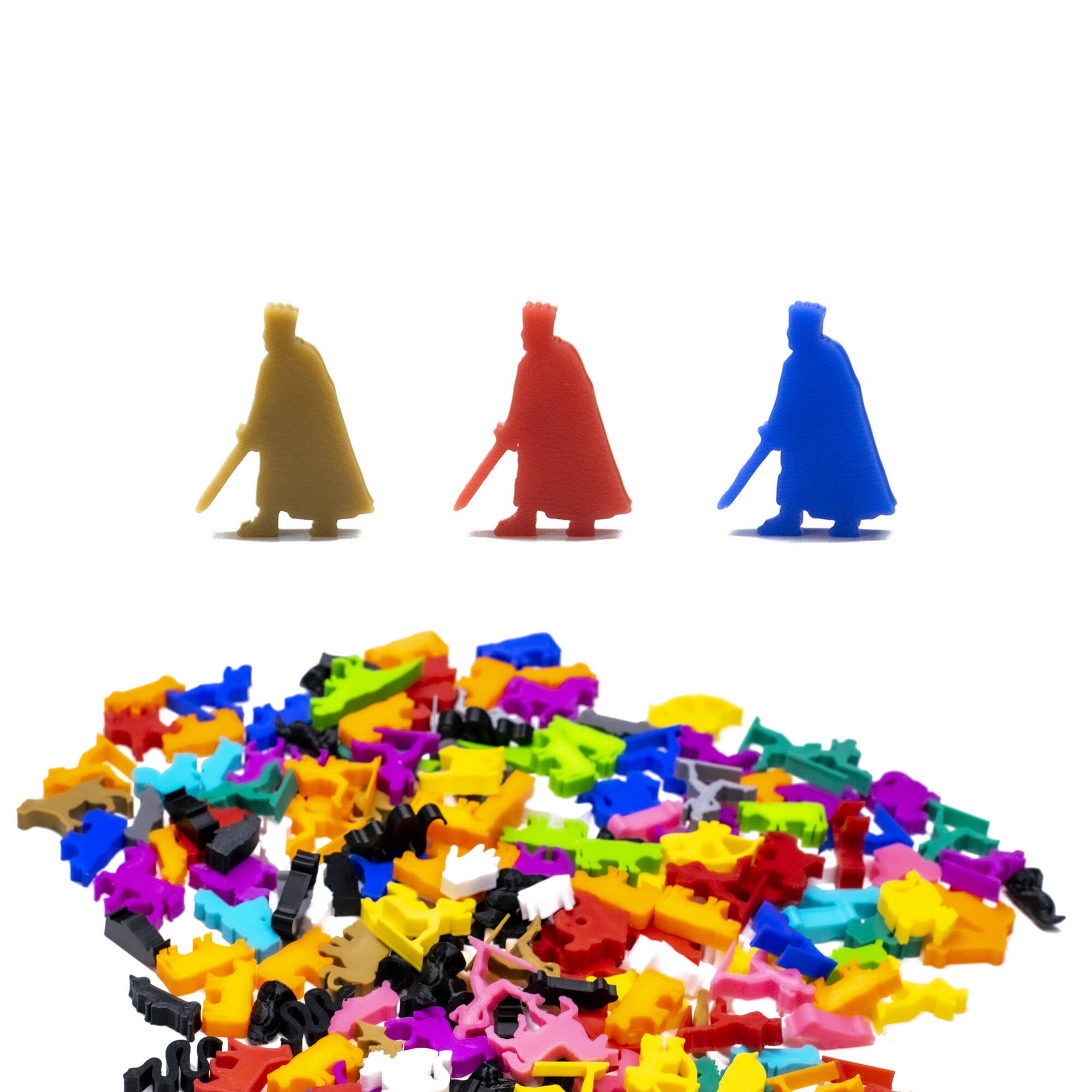 King with Sword Meeple Figures for upgrading board games, tabletop and other DnD games