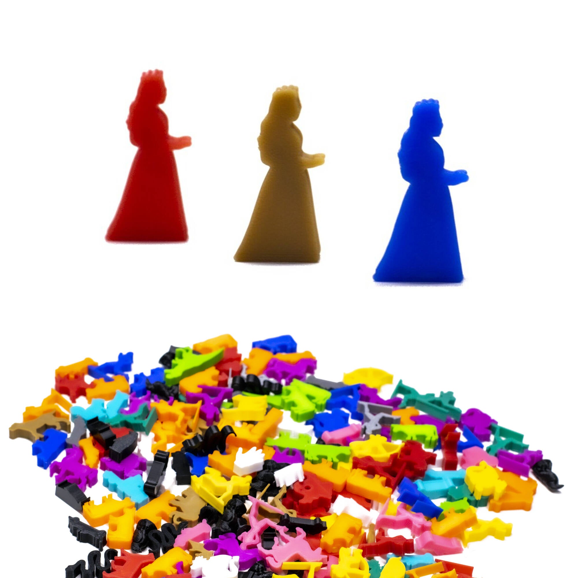 Queen Meeple Token for upgrading board games, tabletop and other DnD games