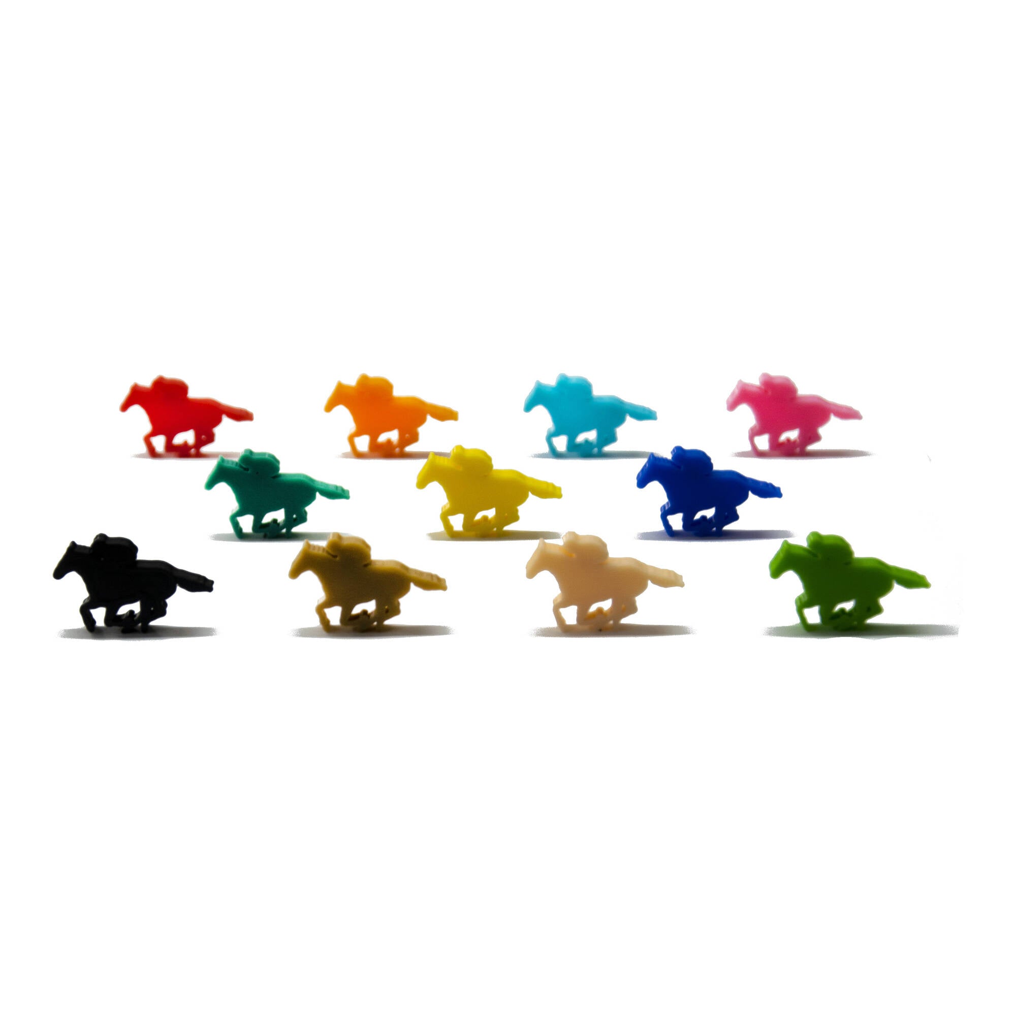 Horse Racer Rider Meeple Figures Mega Pack (55PCS 11 Color) for upgrading board games, tabletop and other DnD games