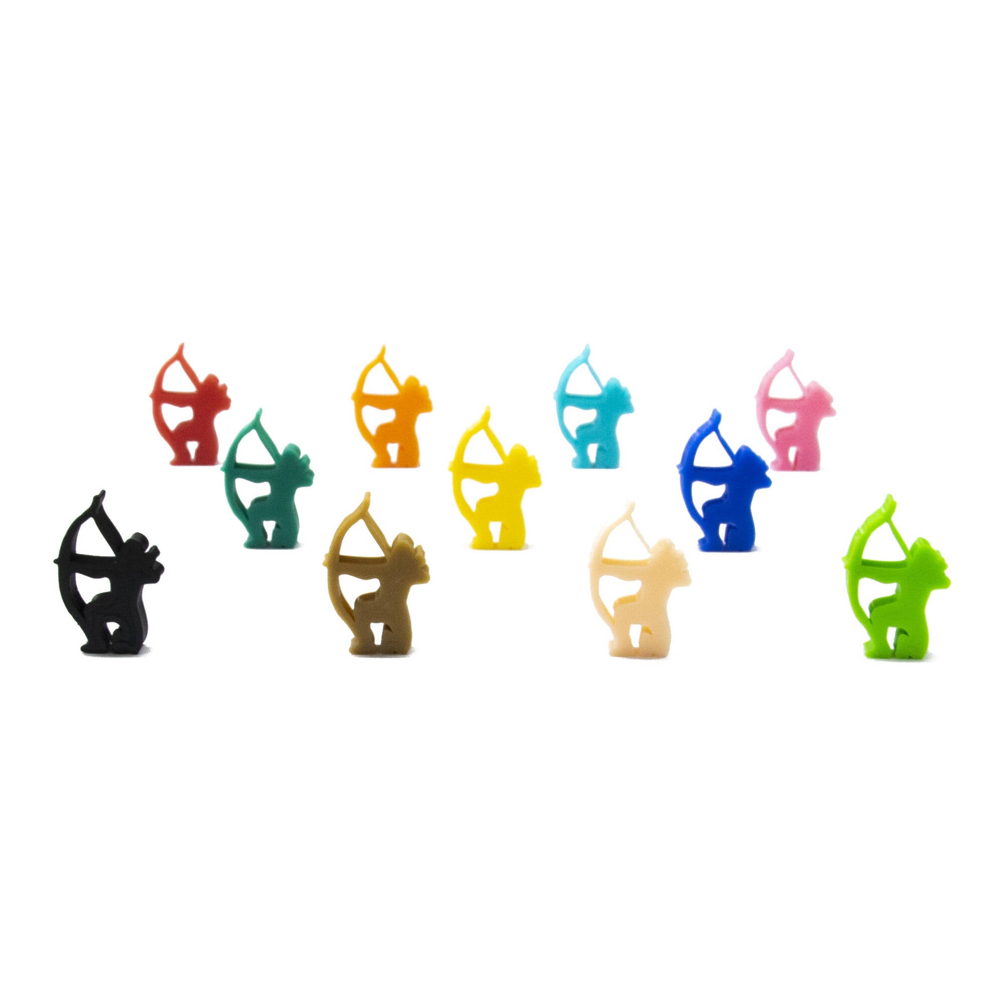 Archer Hunter Meeple Figures Mega Pack (55PCS 11 Color) for upgrading board games, tabletop and other DnD games