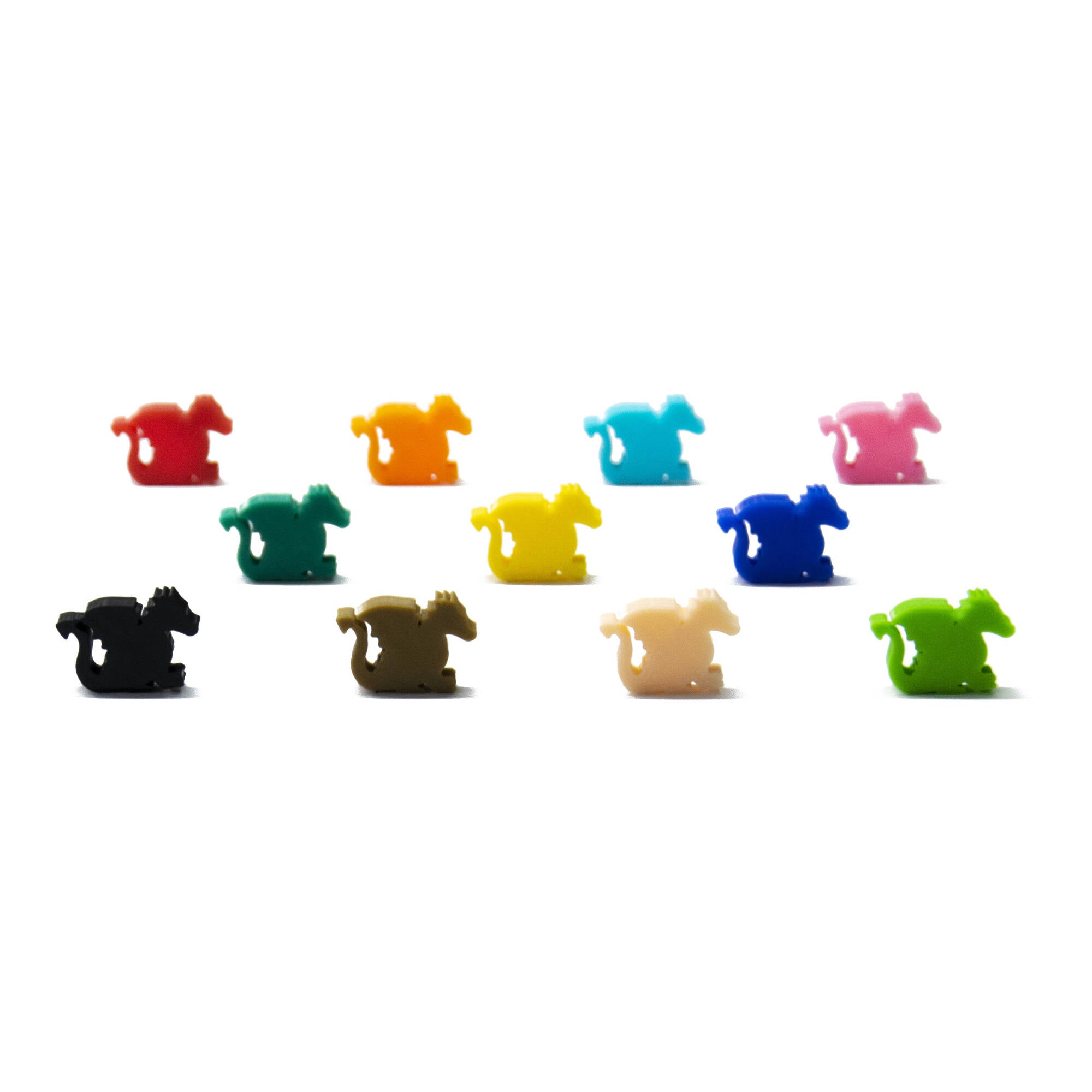 Dragon Meeple Figures Mega Pack (55PCS 11 Color) for upgrading board games, tabletop and other DnD games