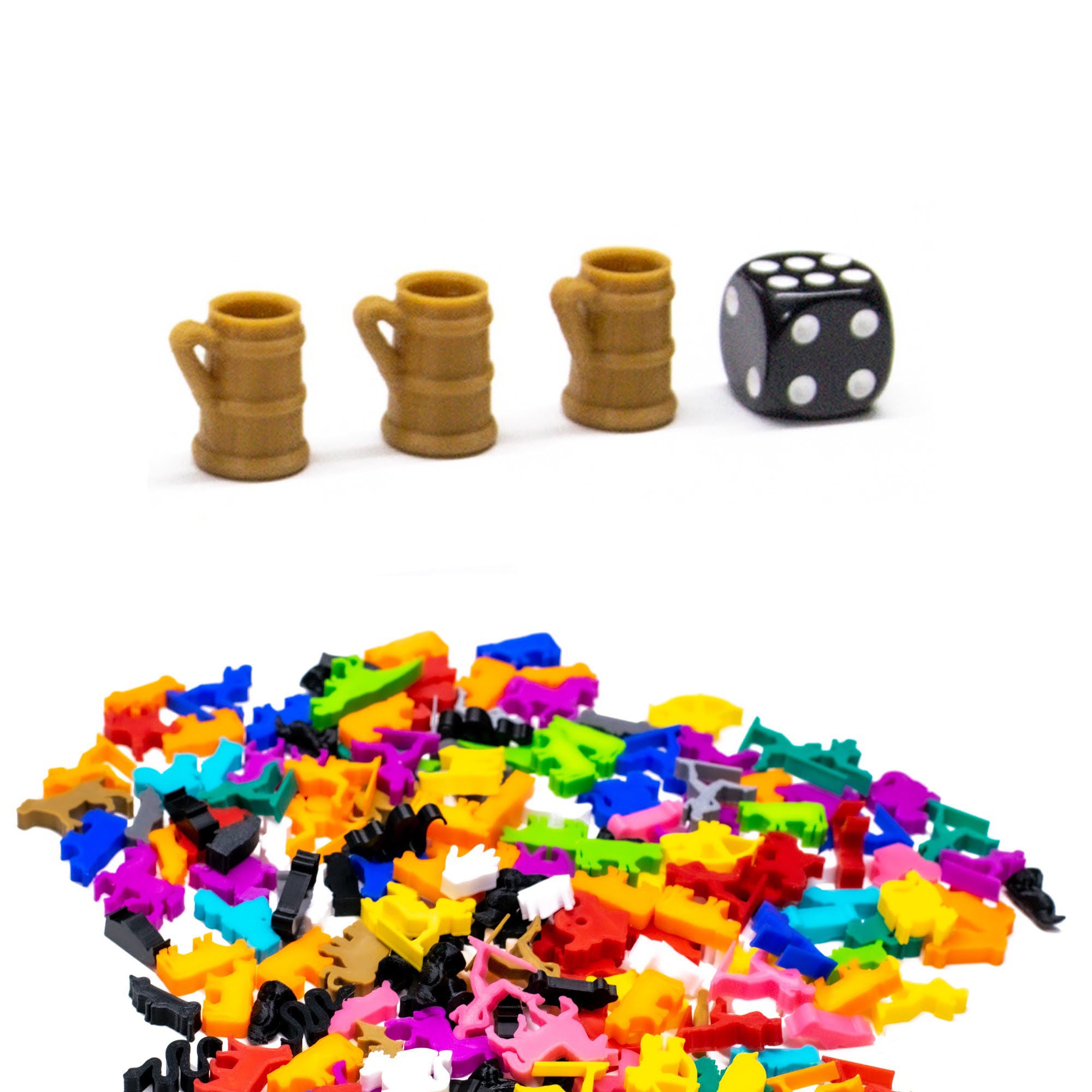 Beer Mug Miniatures for upgrading board games, tabletop and other DnD games