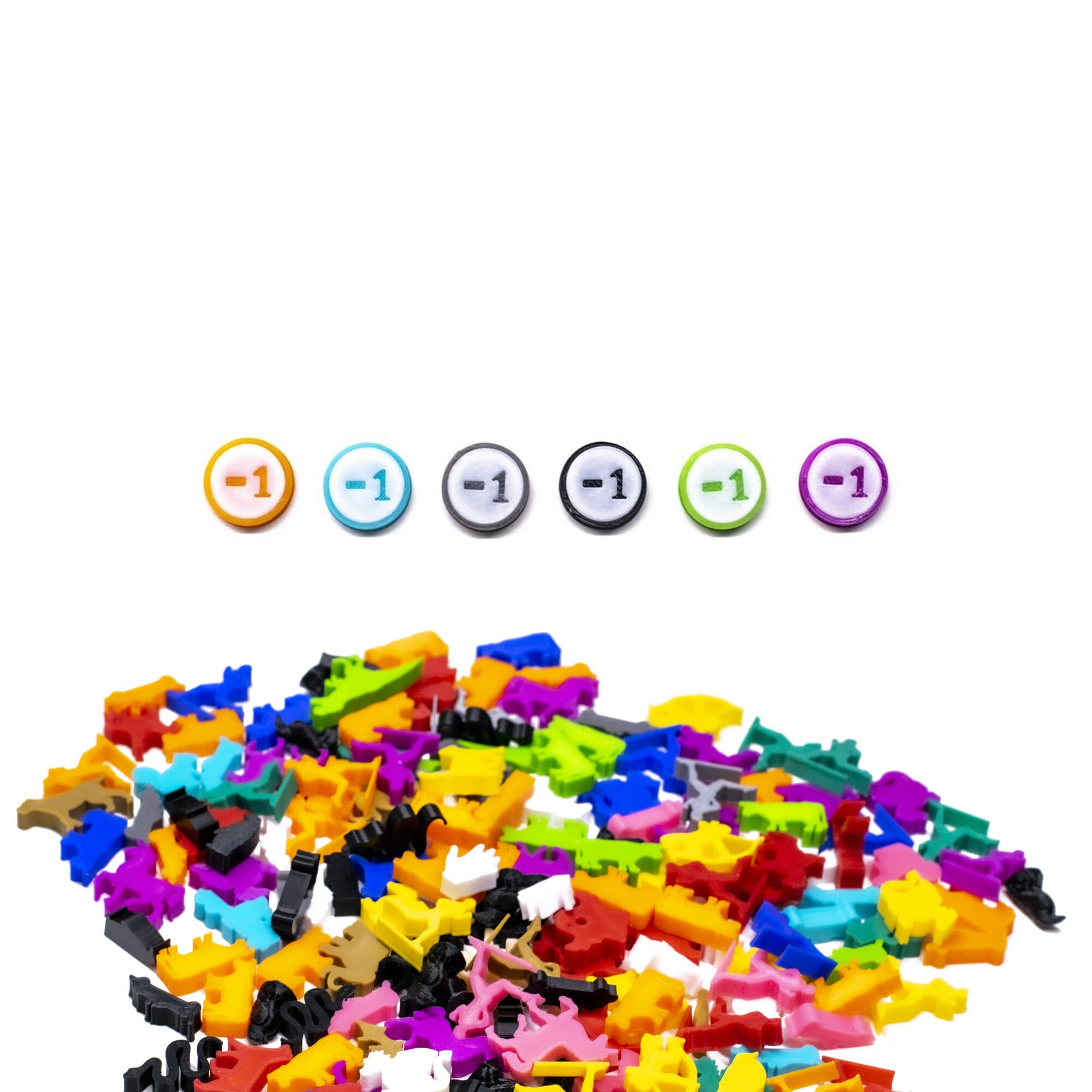 Disc Token Minus One - One Sided for upgrading board games, tabletop and other DnD games