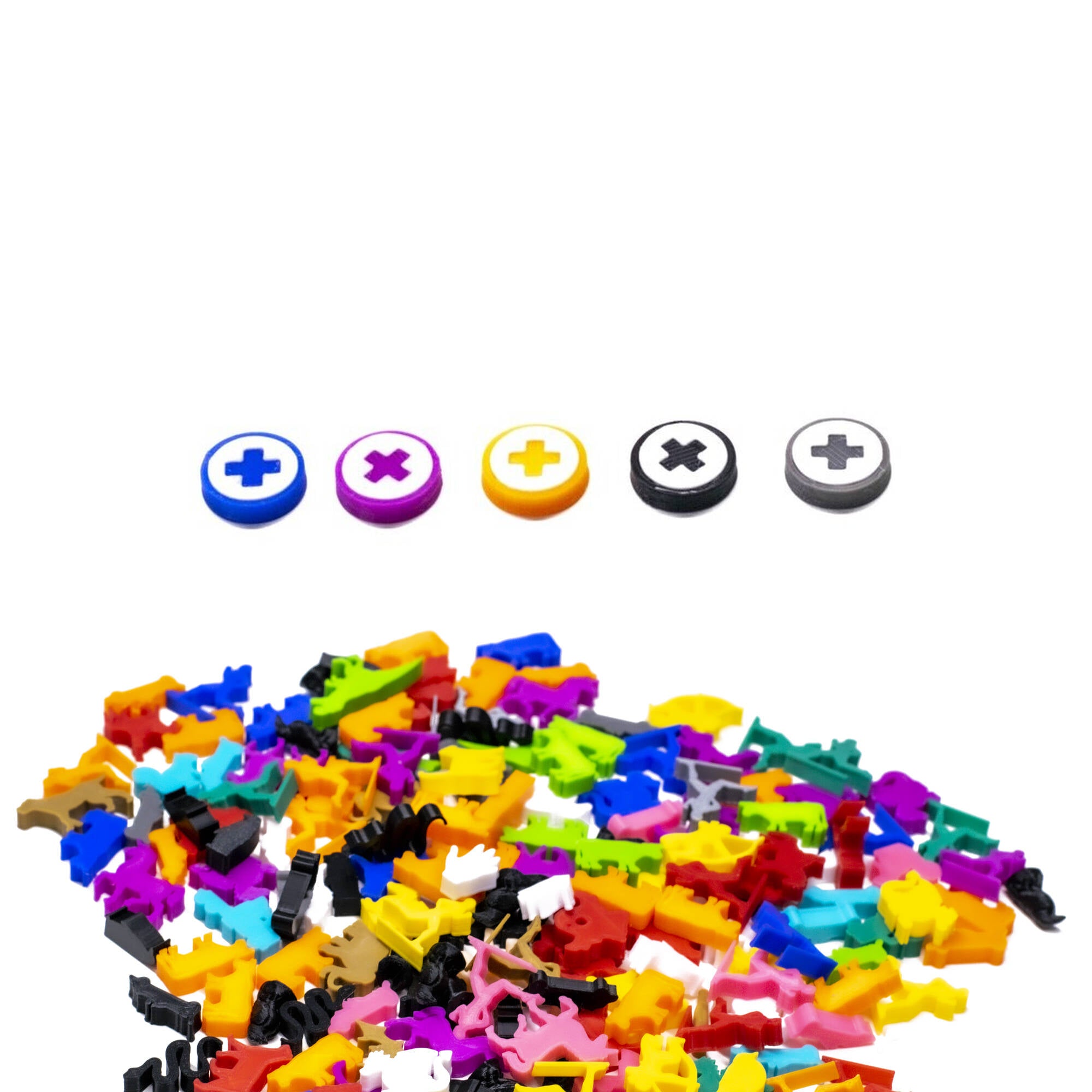 Disc Token Plus Sign - One Sided for upgrading board games, tabletop and other DnD games