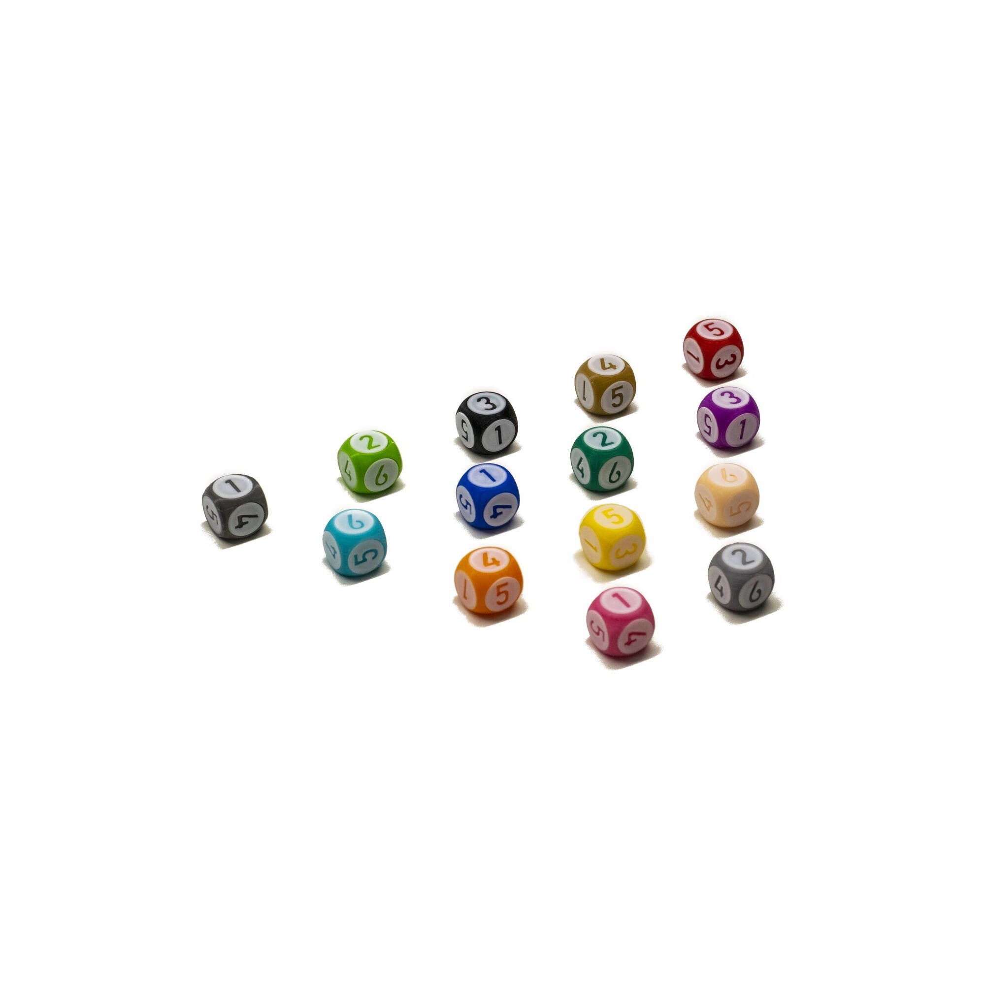 BGS Dice White Background with Numbers for upgrading board games, tabletop and other DnD games