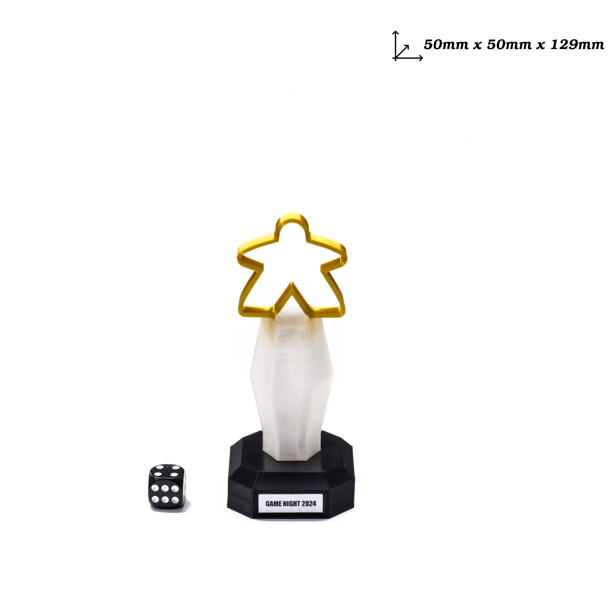 Trophy Golden Meeple for upgrading board games, tabletop and other DnD games