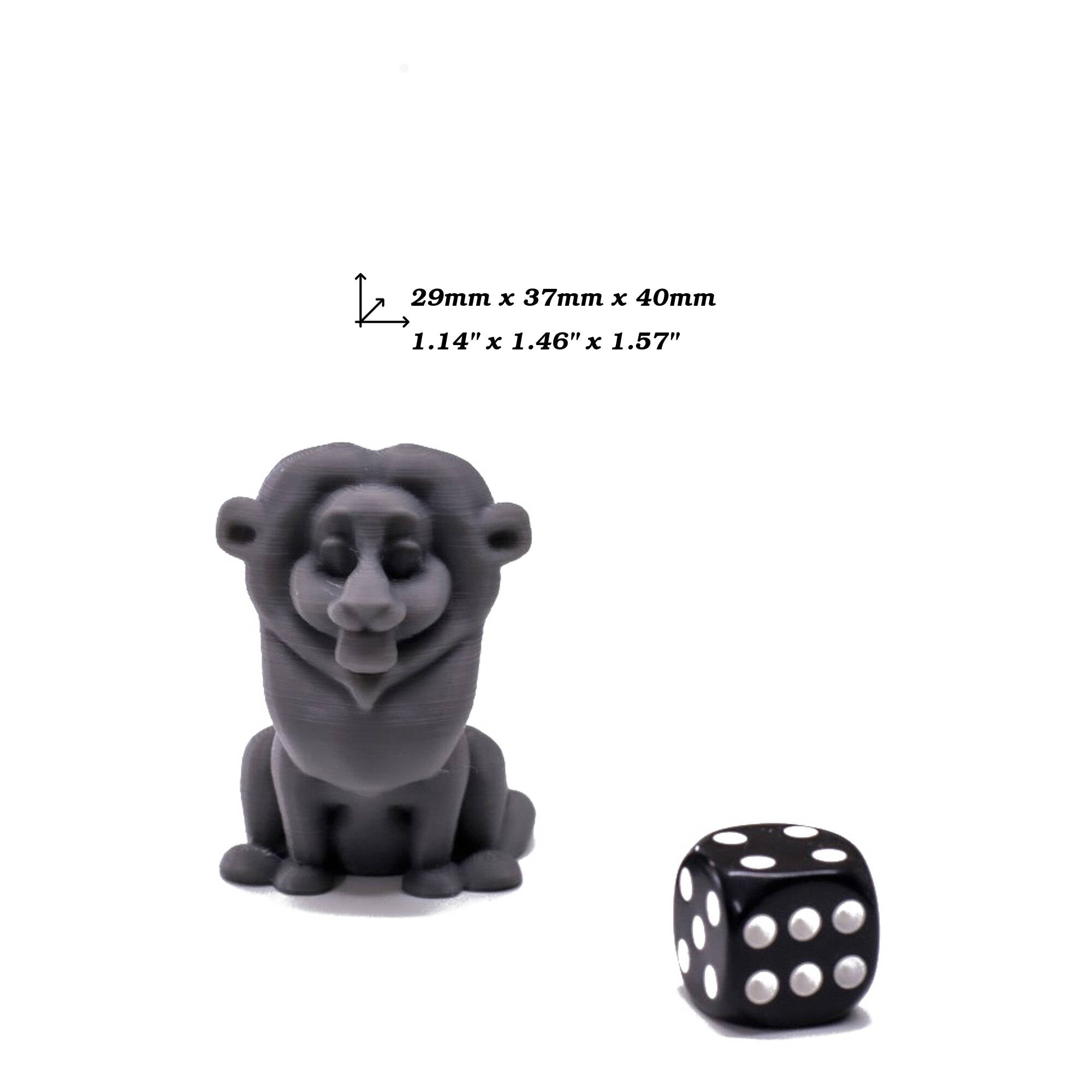 Lion Paintable Miniature for upgrading board games, tabletop and other DnD games