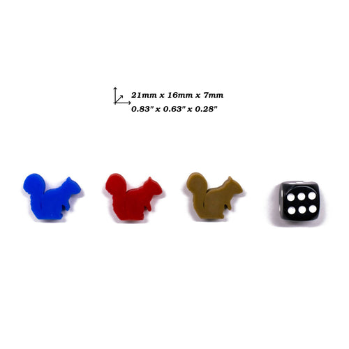 Squirrel Meeple Figures for upgrading board games, tabletop and other DnD games