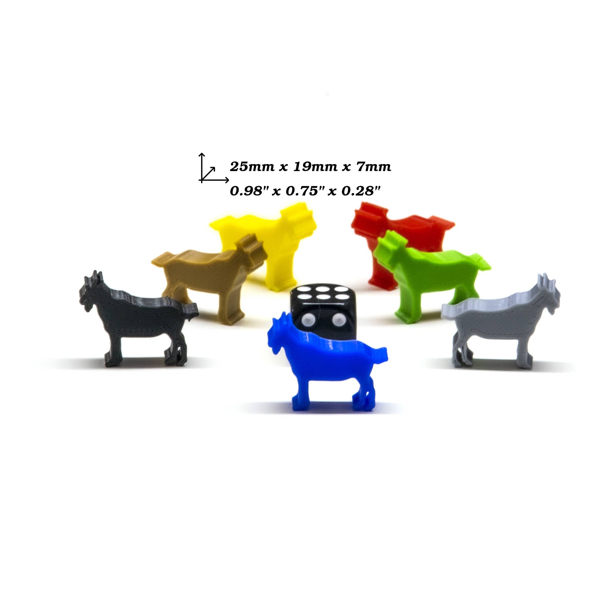 Goat Meeple Figures for upgrading board games, tabletop and other DnD games