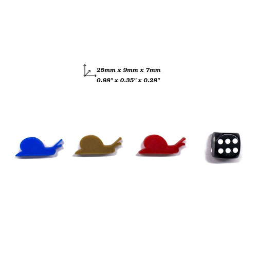 Snail Meeple Figures for upgrading board games, tabletop and other DnD games
