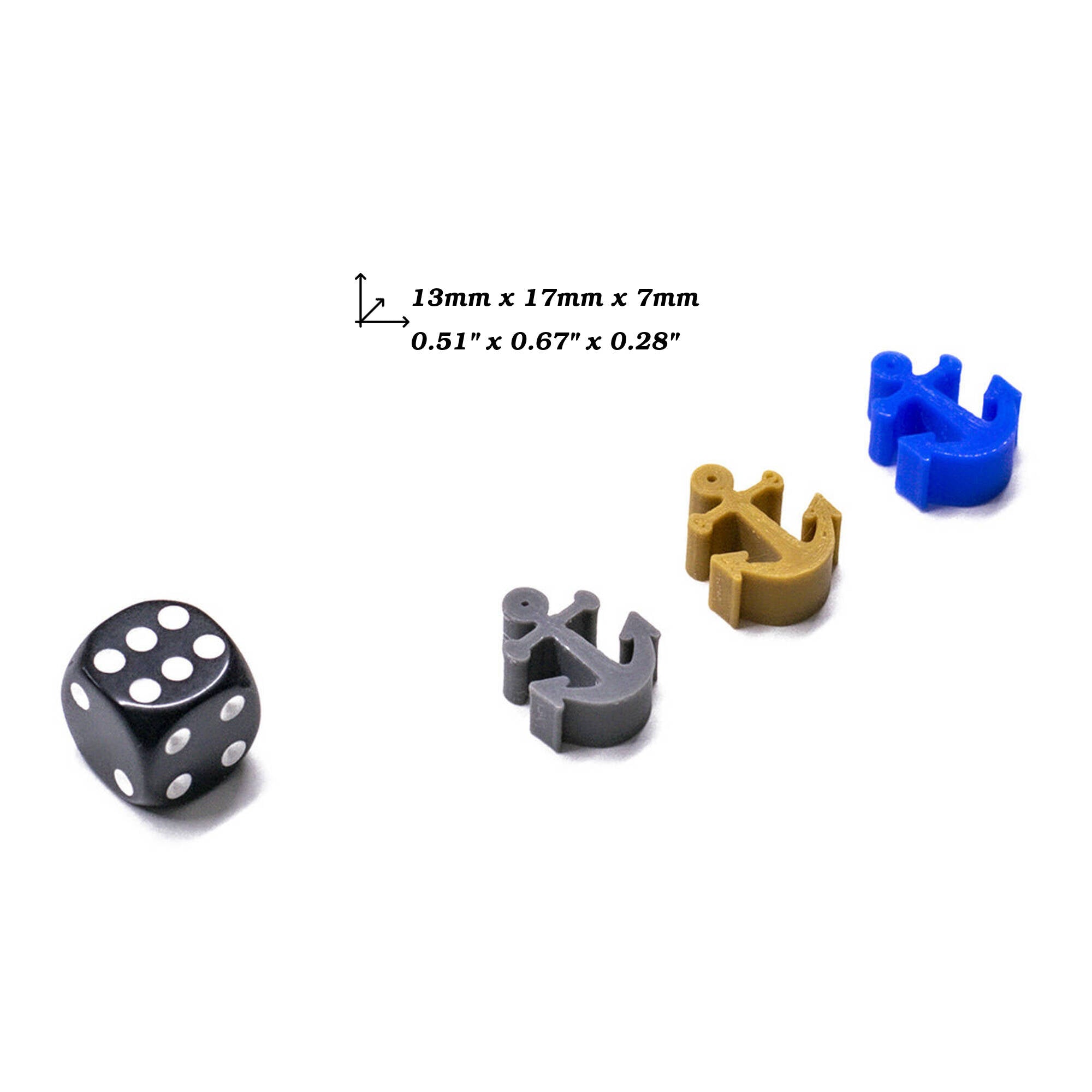 Ship Anchor Meeple  for upgrading board games, tabletop and other DnD games