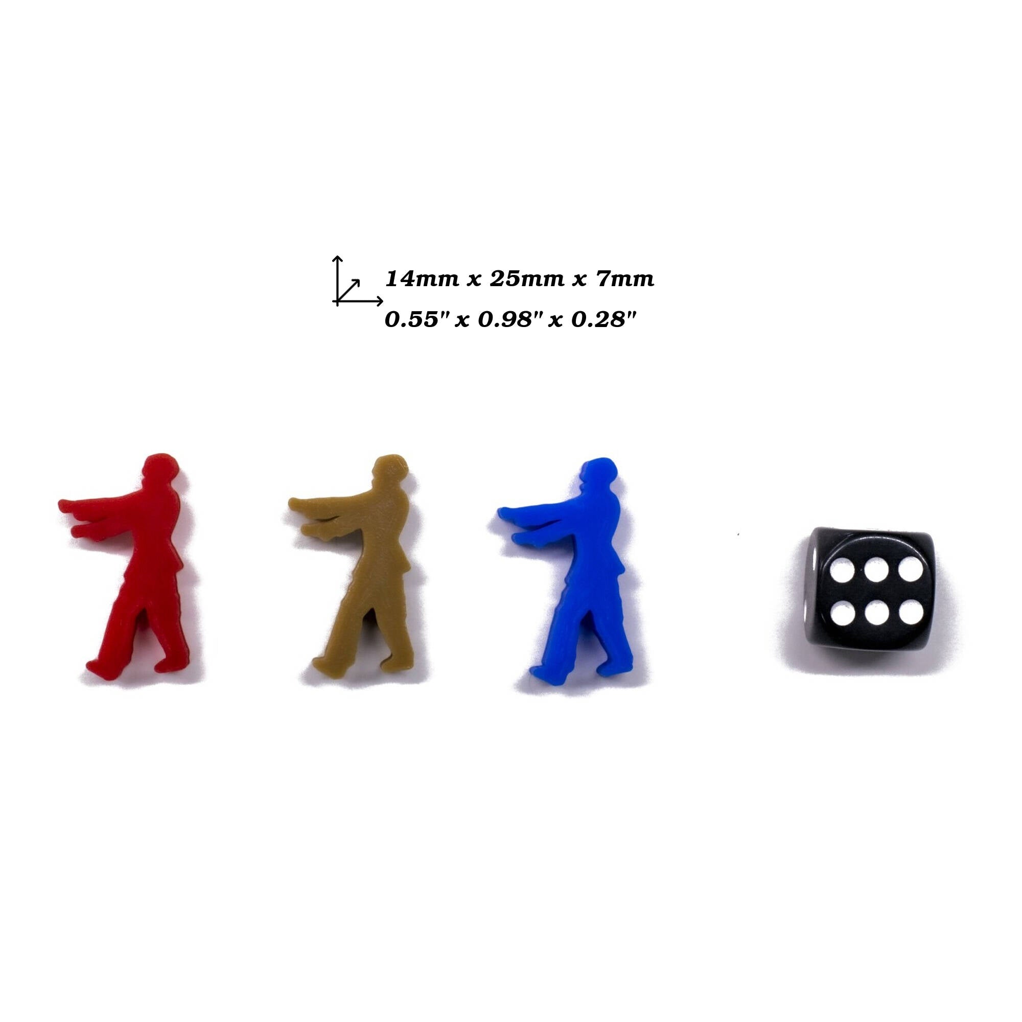 Zombie Meeple Figure for upgrading board games, tabletop and other DnD games
