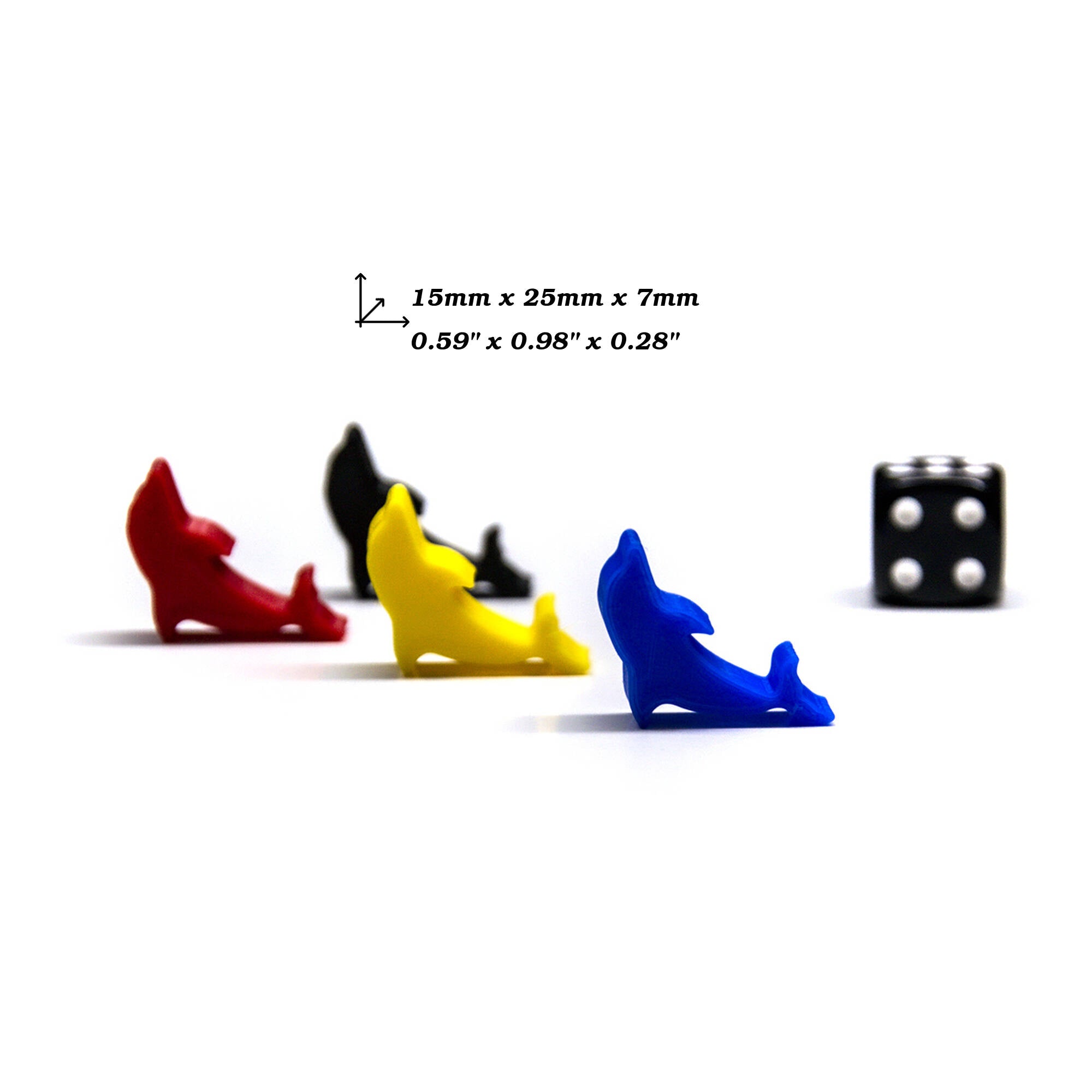 Dolphin Meeple Figures for upgrading board games, tabletop and other DnD games