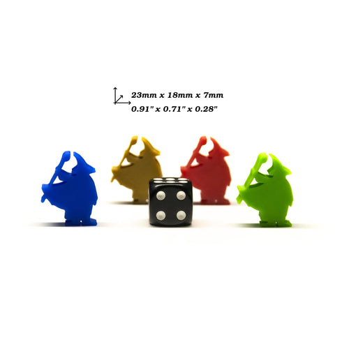 Mage, Wizard Meeple Figures for upgrading board games, tabletop and other DnD games