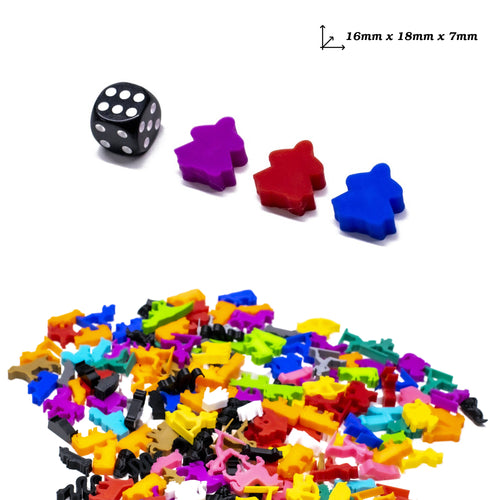 Classic Meeple Figures Female Medium Size for upgrading board games, tabletop and other DnD games