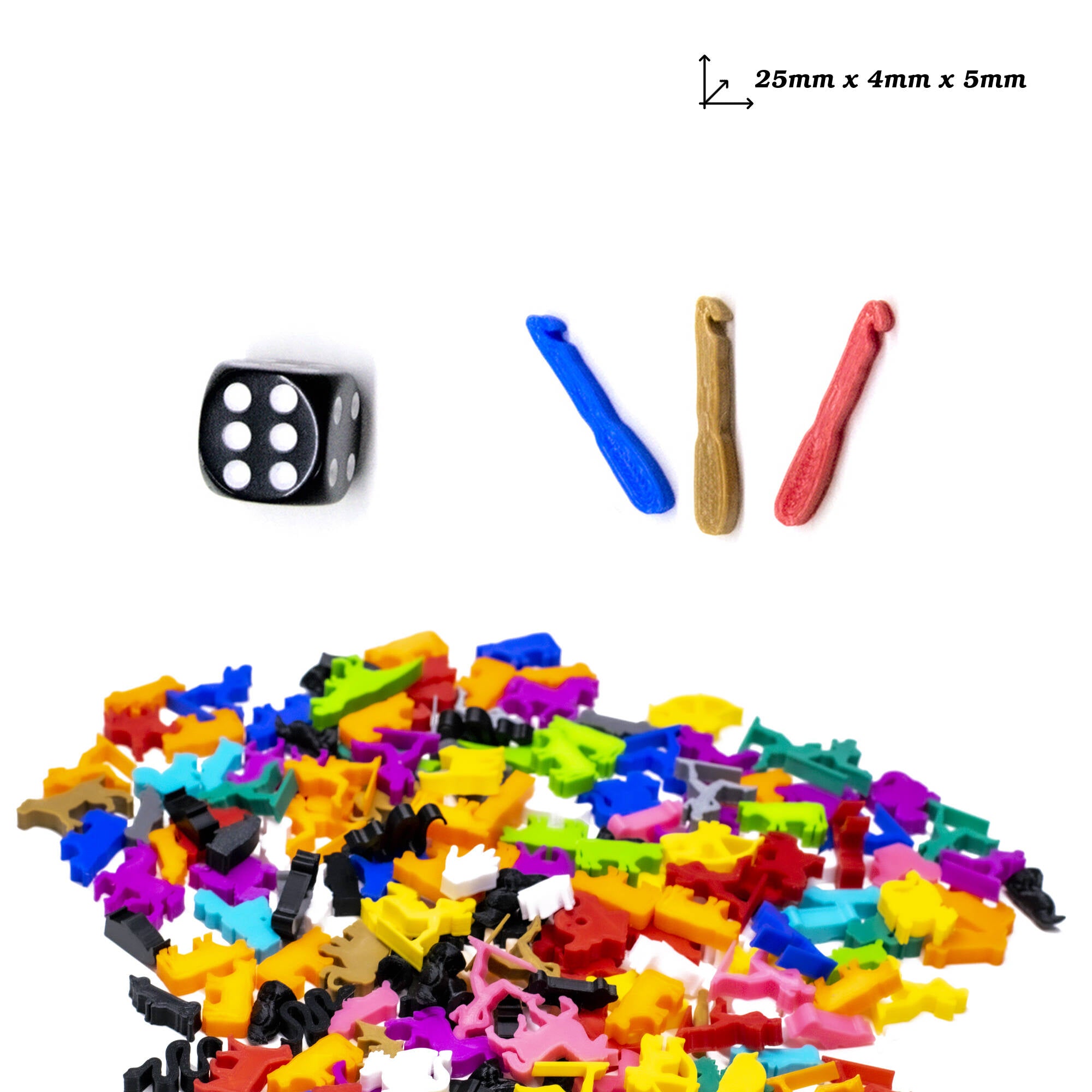 Crochet Hook Meeple for upgrading board games, tabletop and other DnD games