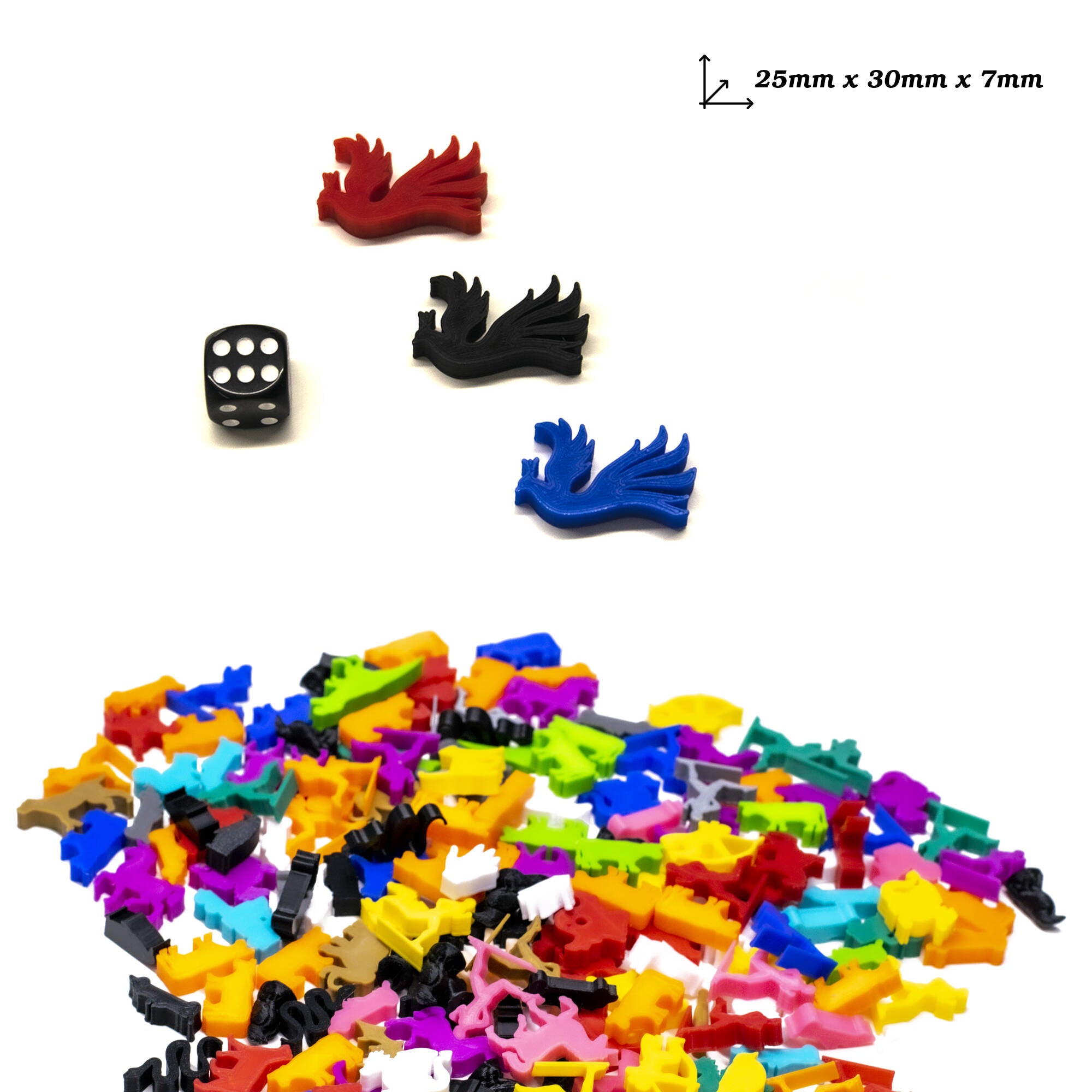 Phoenix Meeple Figures for upgrading board games, tabletop and other DnD games