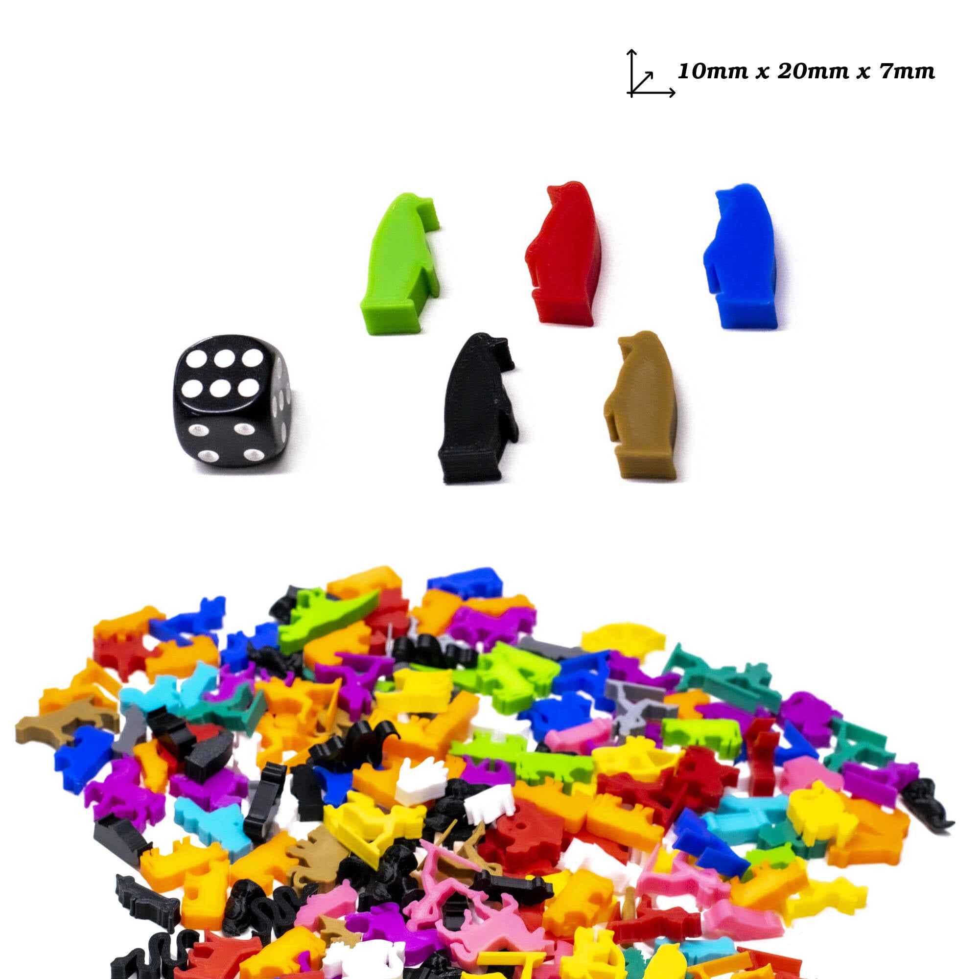 Penguin Meeple Figures for upgrading board games, tabletop and other DnD games