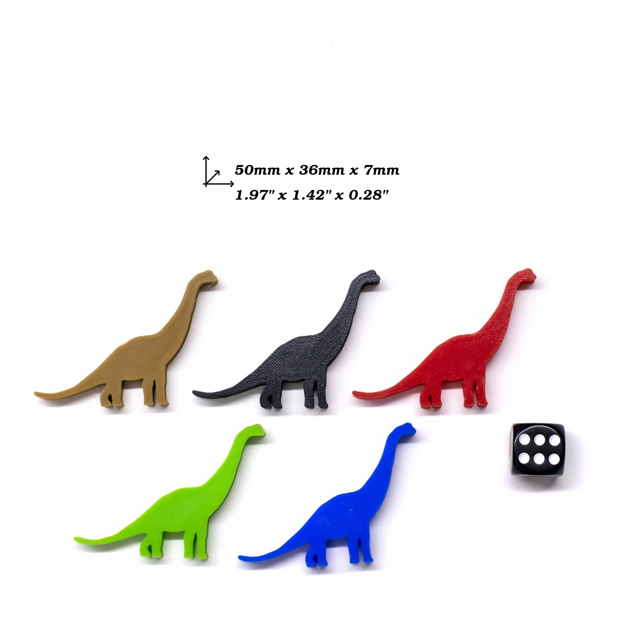 Brontosaurus Dino Meeple for upgrading board games, tabletop and other DnD games