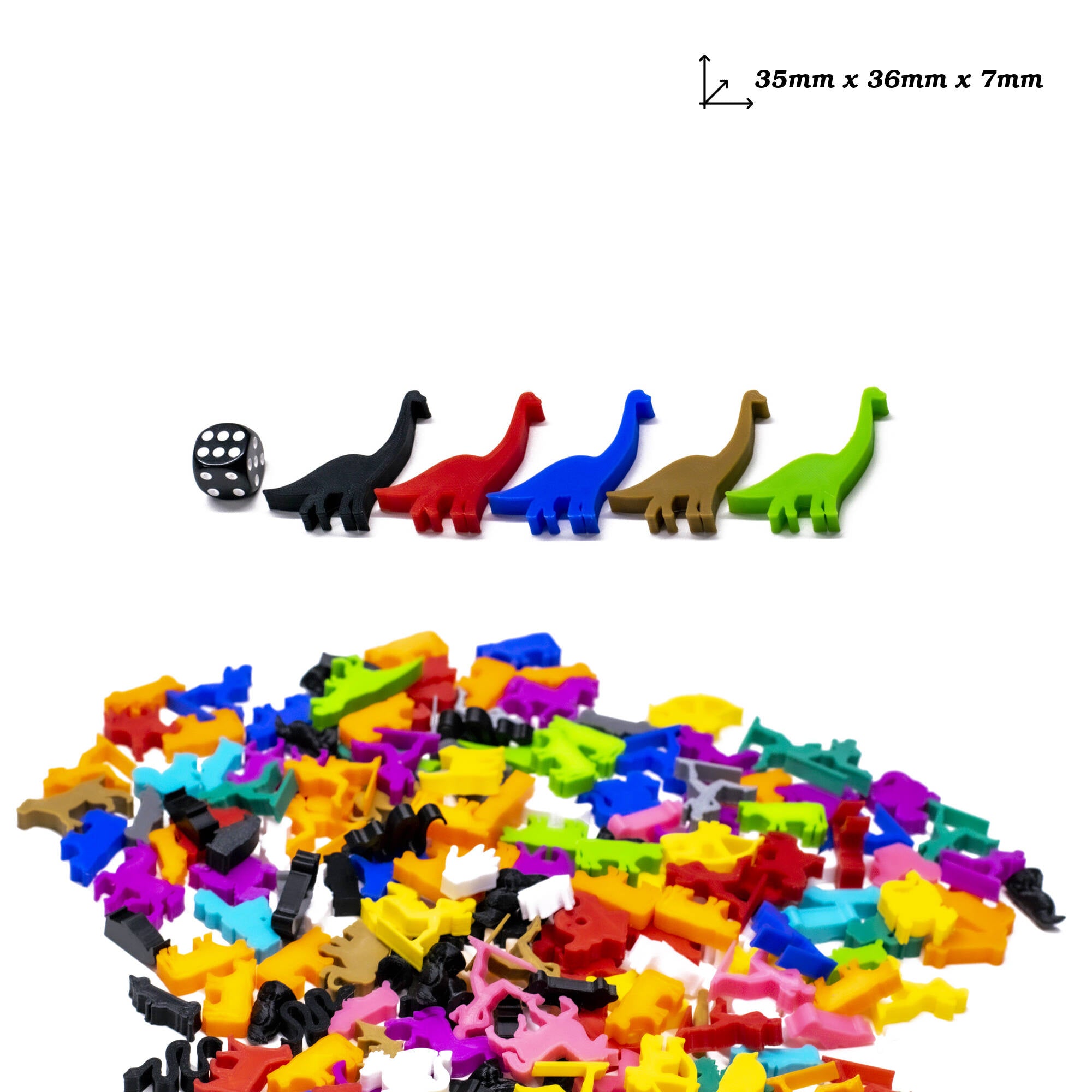 Brachiosaurus Dino Meeple for upgrading board games, tabletop and other DnD games