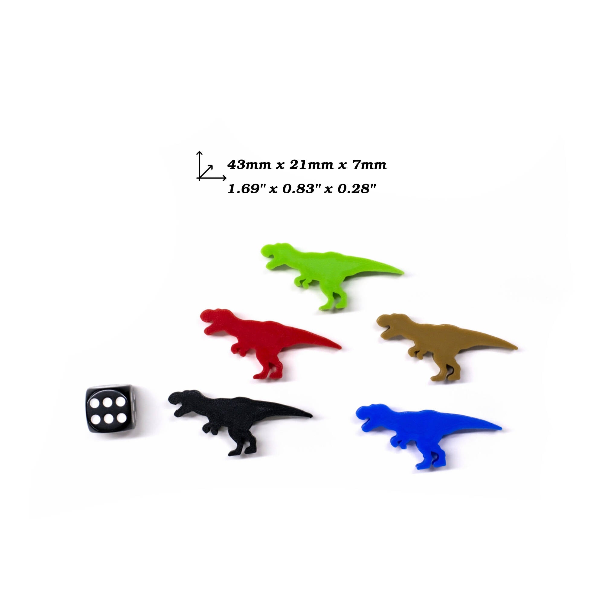 T-Rex Dinosaur Meeple for upgrading board games, tabletop and other DnD games