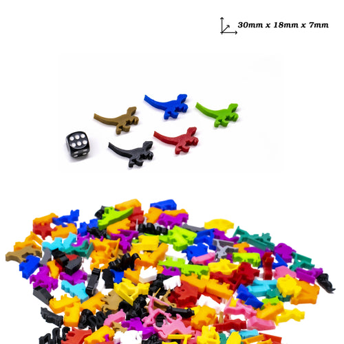 Raptor Dinosaur Meeple Figures for upgrading board games, tabletop and other DnD games