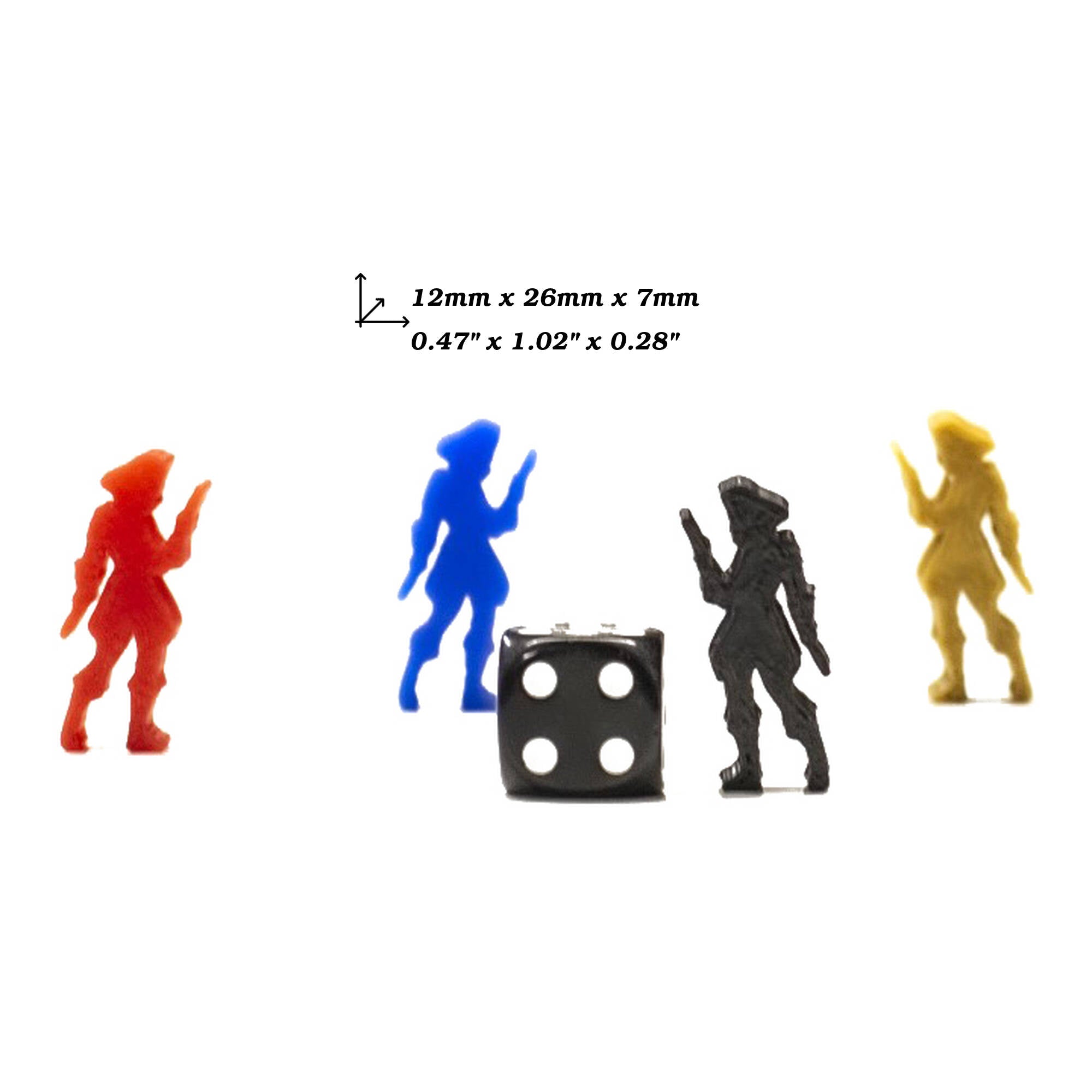 Pirate Girl Meeple Figures for upgrading board games, tabletop and other DnD games