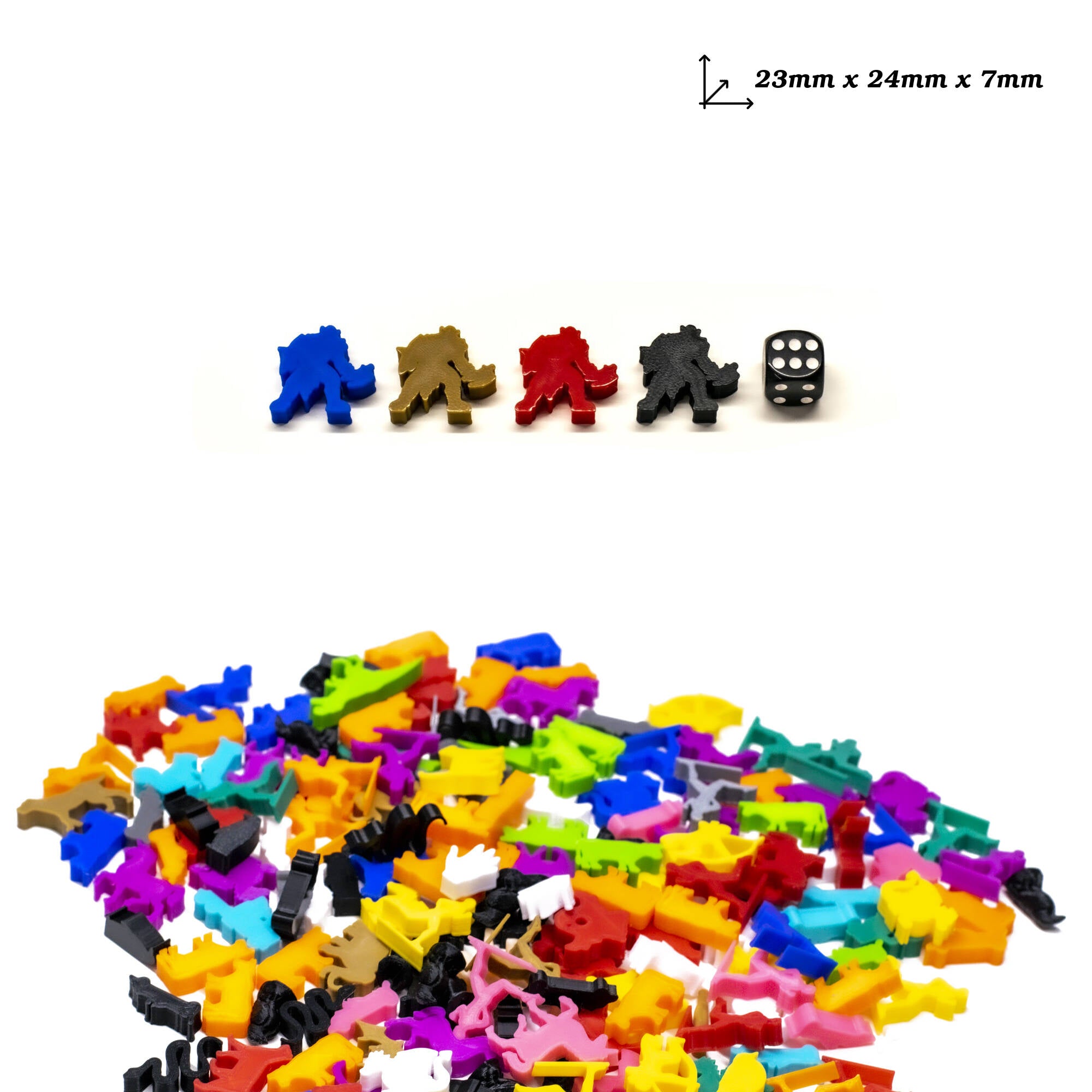 Orc Fighter Meeple Figures for upgrading board games, tabletop and other DnD games