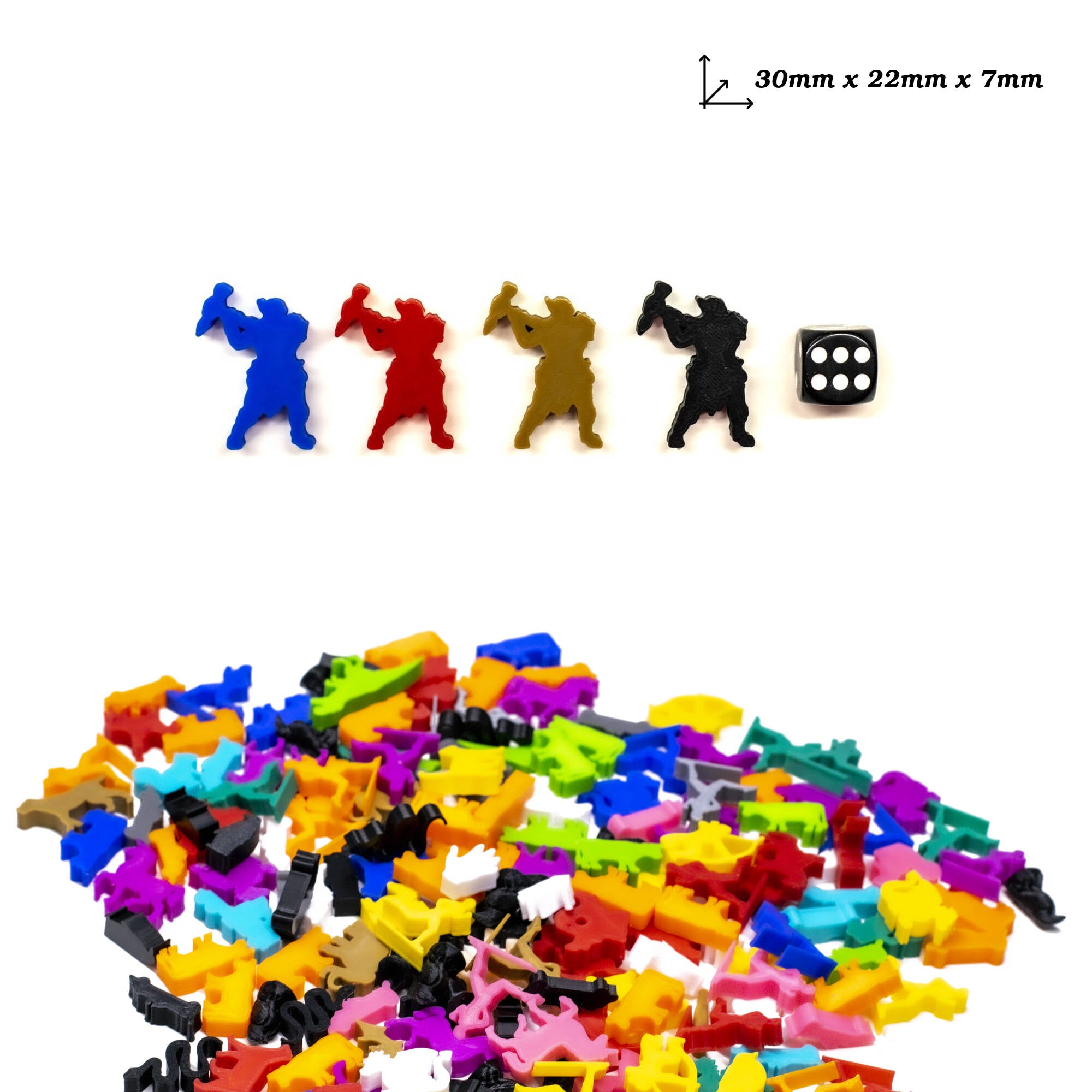 Orc Woman Figures Meeple  for upgrading board games, tabletop and other DnD games