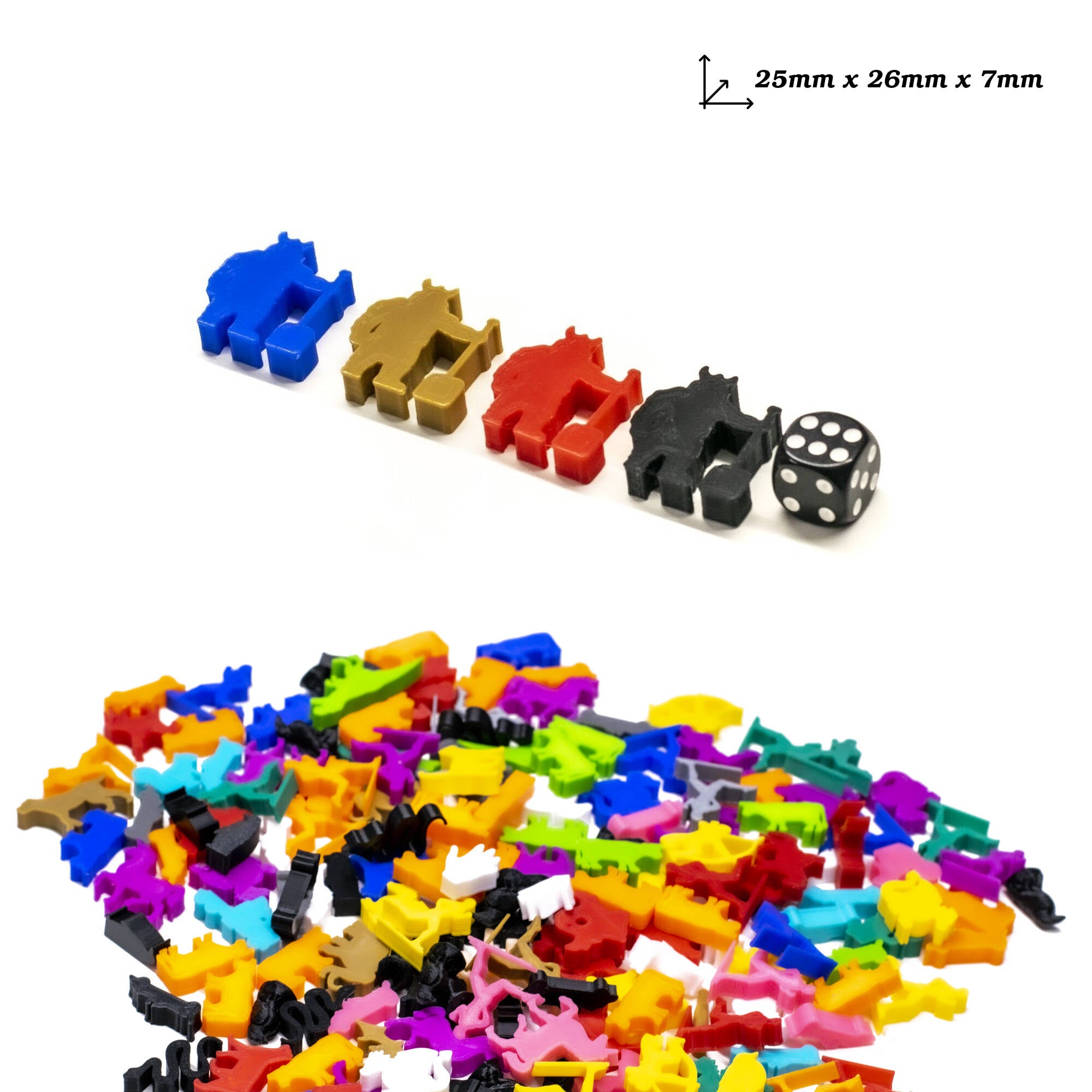 Dwarf Worker with Shovel Meeple  for upgrading board games, tabletop and other DnD games