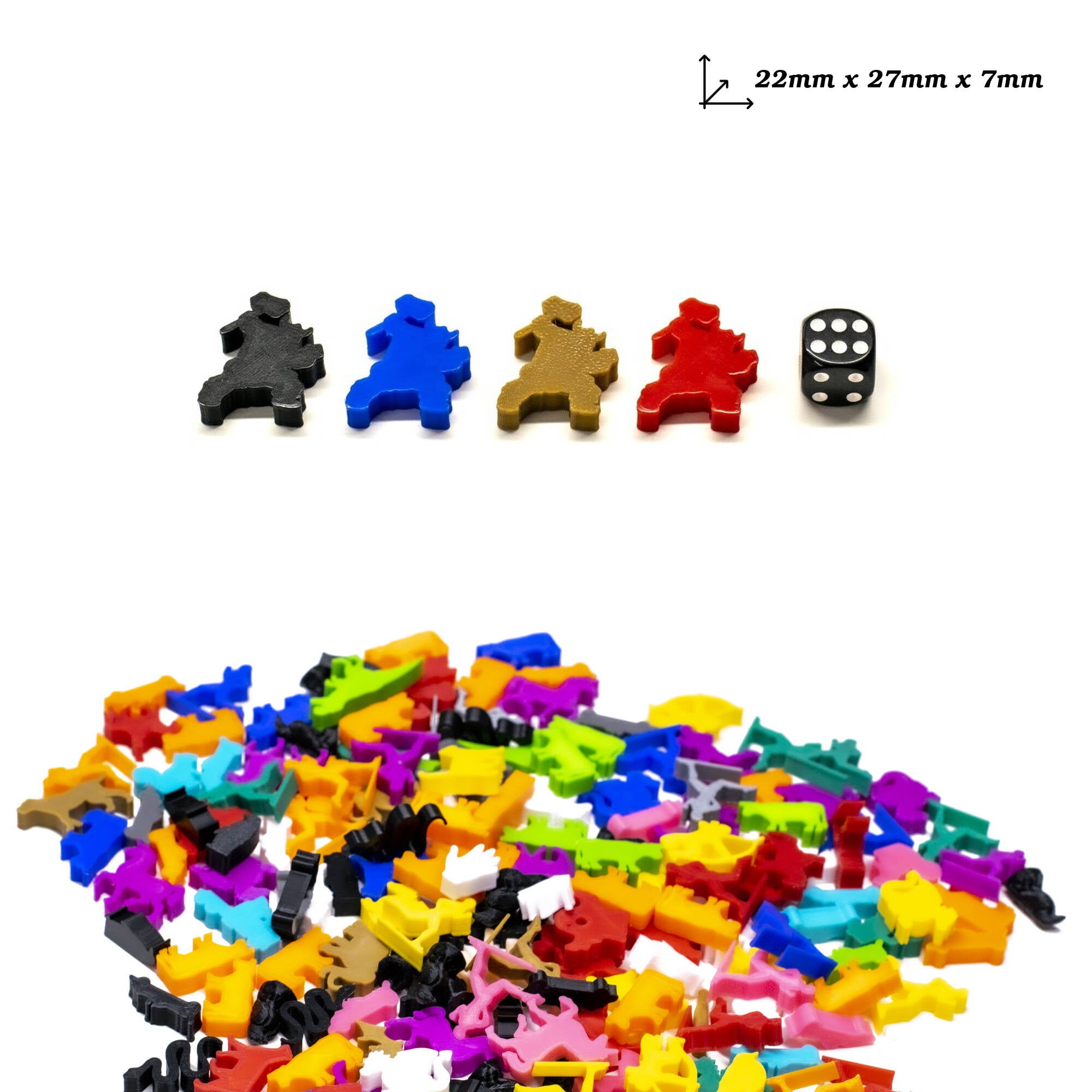 Dwarf Warrior Meeple for upgrading board games, tabletop and other DnD games