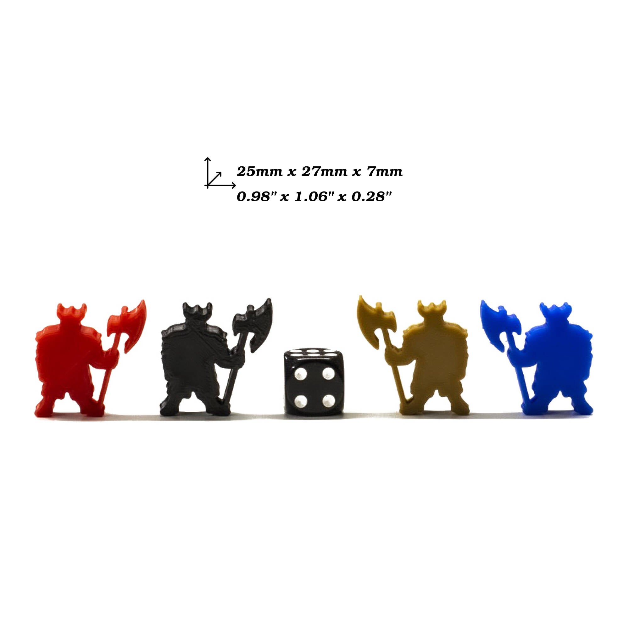 Dwarf Guardian Meeple Figures for upgrading board games, tabletop and other DnD games