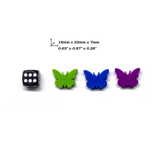 Butterfly Meeple Figures for upgrading board games, tabletop and other DnD games